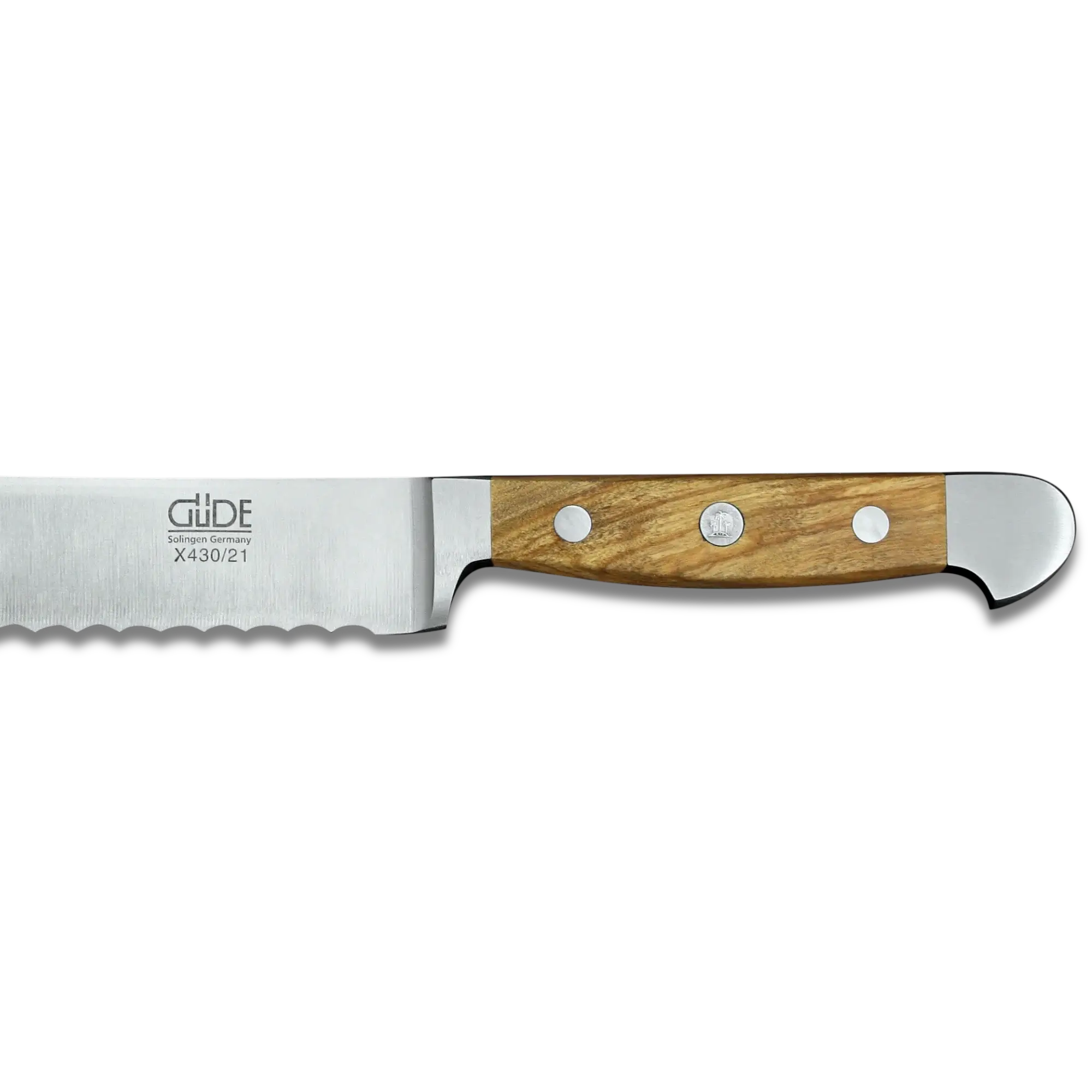 ALPHA OLIVE | Bread Knife 8" Blade | Hand Forged / Olive wood handle-Bred Knife-DECOROLALA
