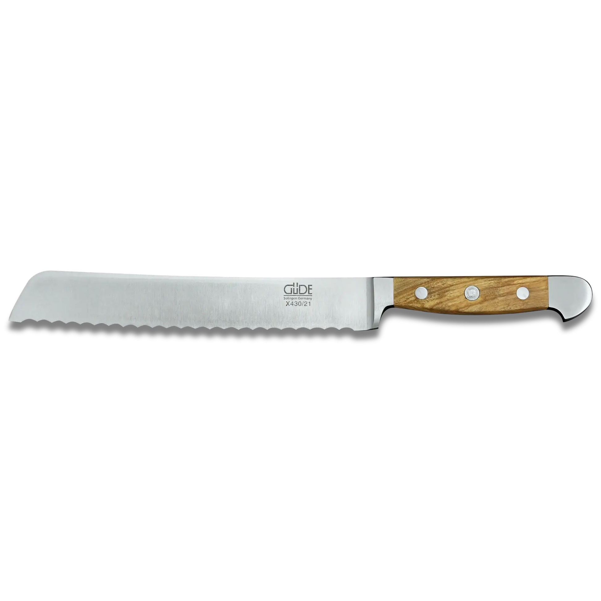 ALPHA OLIVE | Bread Knife 8" Blade | Hand Forged / Olive wood handle-Bred Knife-DECOROLALA