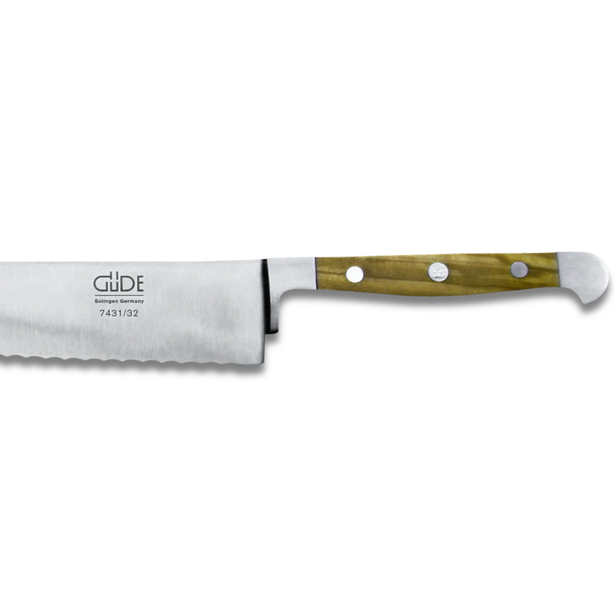ALPHA OLIVE | Bread Knife Franz Dude 12.5 " Right hand version | Forged steel / Olive Wood Handle-Bred Knife-DECOROLALA