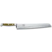 ALPHA OLIVE | Bread Knife Franz Dude 12.5 " Right hand version | Forged steel / Olive Wood Handle-Bred Knife-DECOROLALA