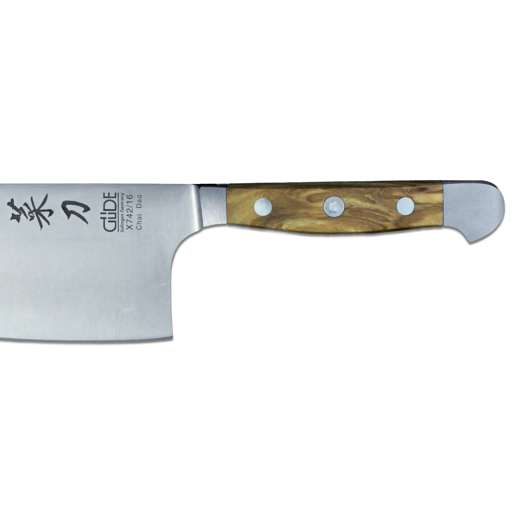ALPHA OLIVE | Chai Dao Chinese Chef Knife 6 1/2" Blade | Forged Steel/Olive Wood Handle-Chef Knife-DECOROLALA