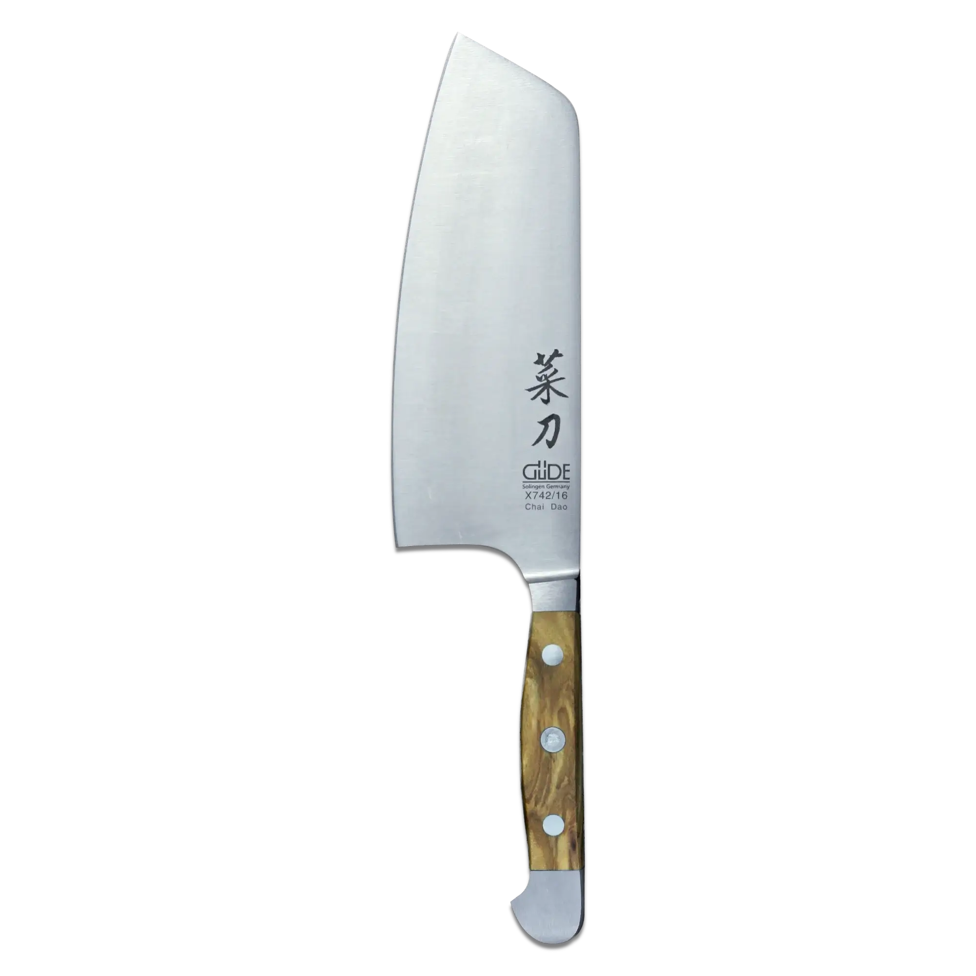 ALPHA OLIVE | Chai Dao Chinese Chef Knife 6 1/2" Blade | Forged Steel/Olive Wood Handle-Chef Knife-DECOROLALA