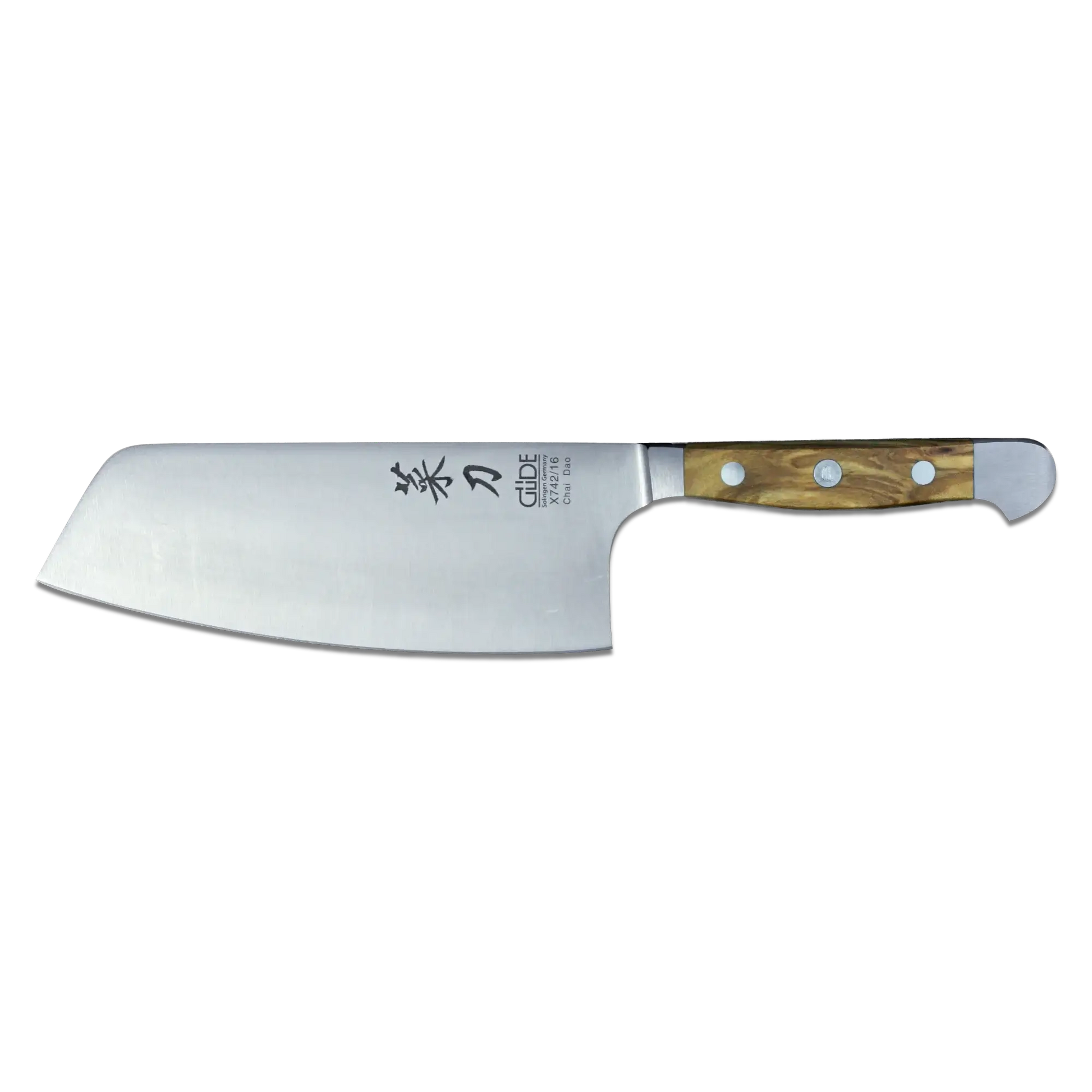 ALPHA OLIVE | Chai Dao Chinese Chef Knife 6 1/2" Blade | Forged Steel/Olive Wood Handle-Chef Knife-DECOROLALA