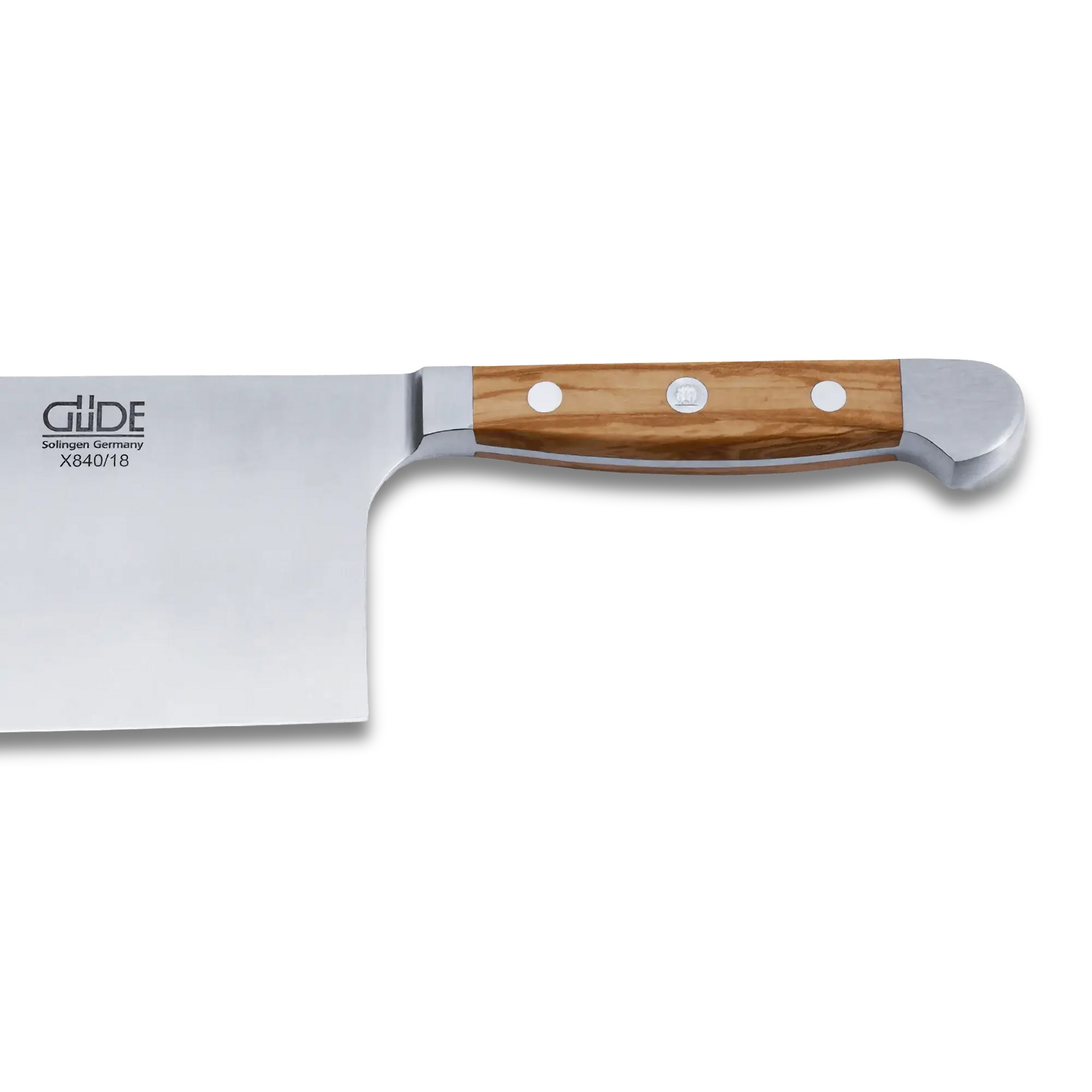 ALPHA OLIVE | Chinese Chef's Knife 8" blade / Olive Wood handle-Chef Knife-DECOROLALA