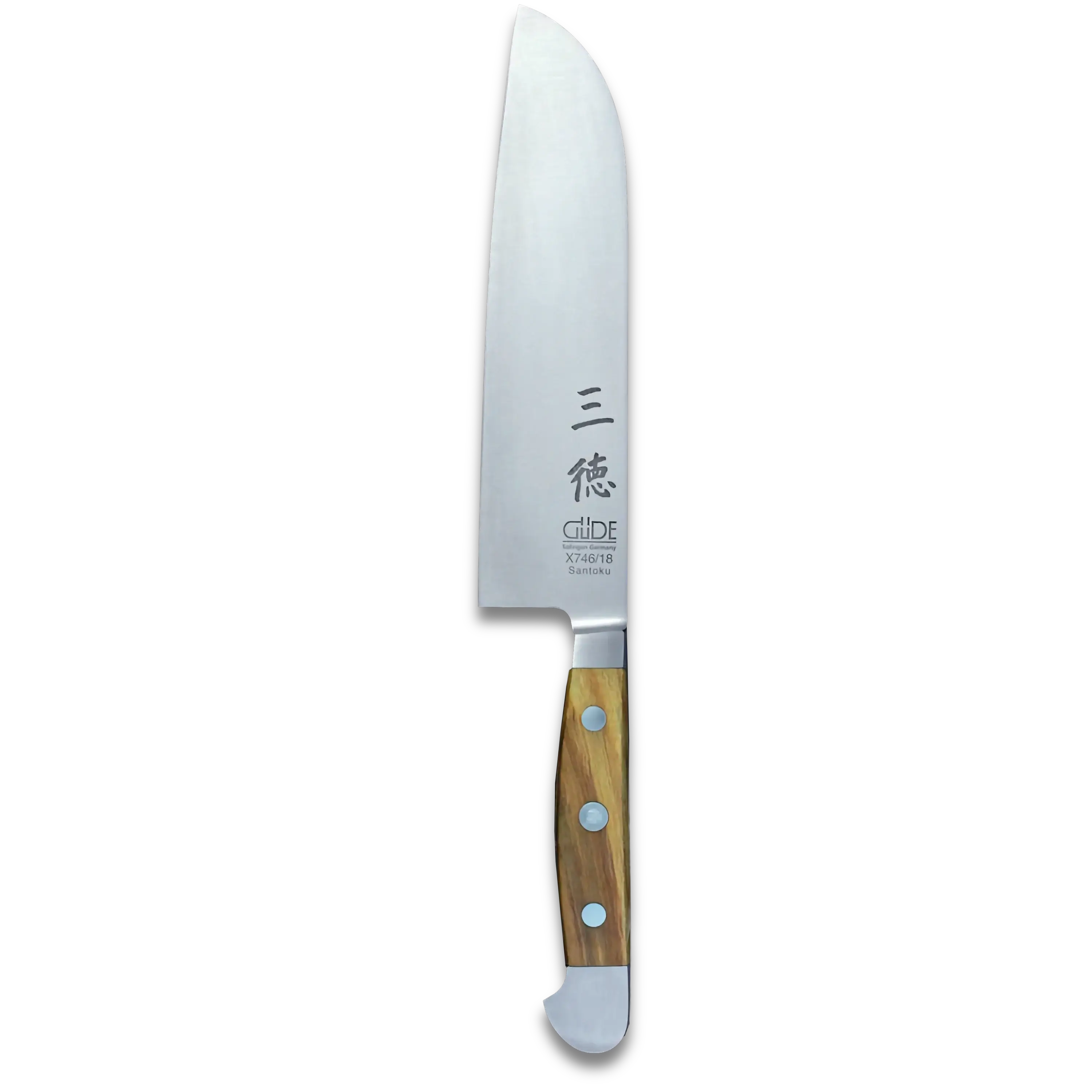 ALPHA OLIVE | Santoku Knife Smooth Blade 7 inch | Forged Steel / Olive wood handle-Santoku Knife-DECOROLALA