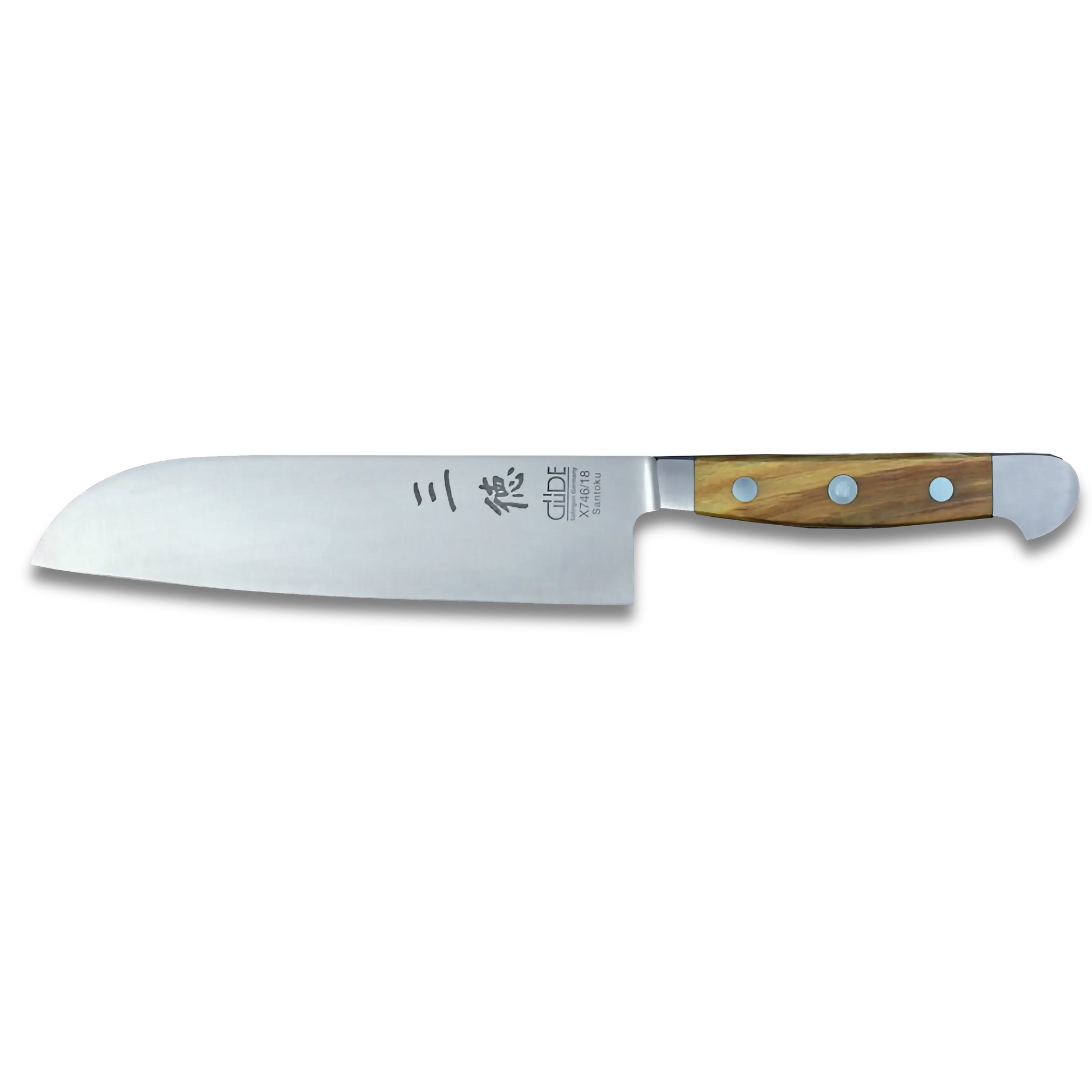 ALPHA OLIVE | Santoku Knife Smooth Blade 7 inch | Forged Steel / Olive wood handle-Santoku Knife-DECOROLALA