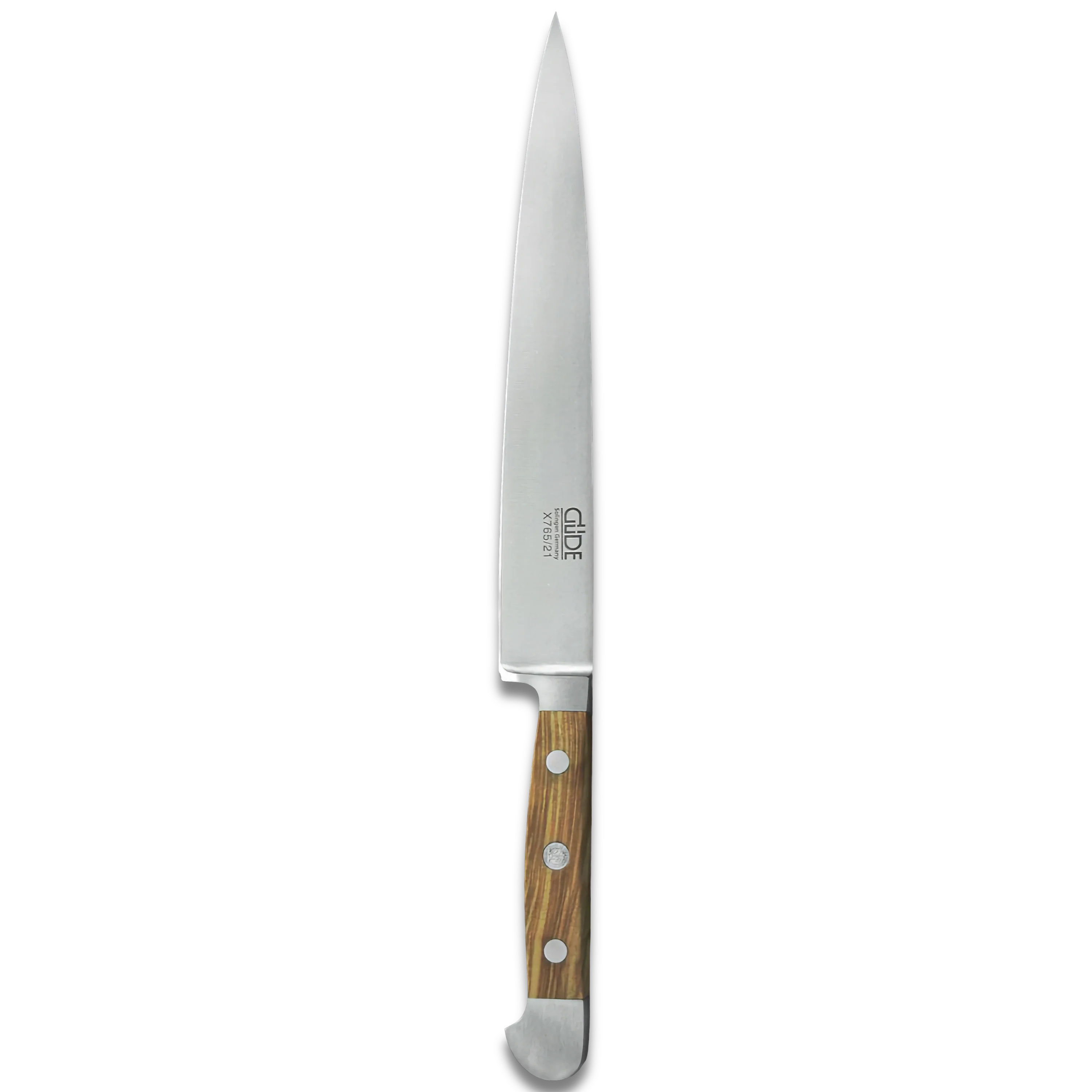 ALPHA OLIVE | Slicing / HAM Knife 8" | Forged Steel / Olive wood handle-Carving Knife-DECOROLALA