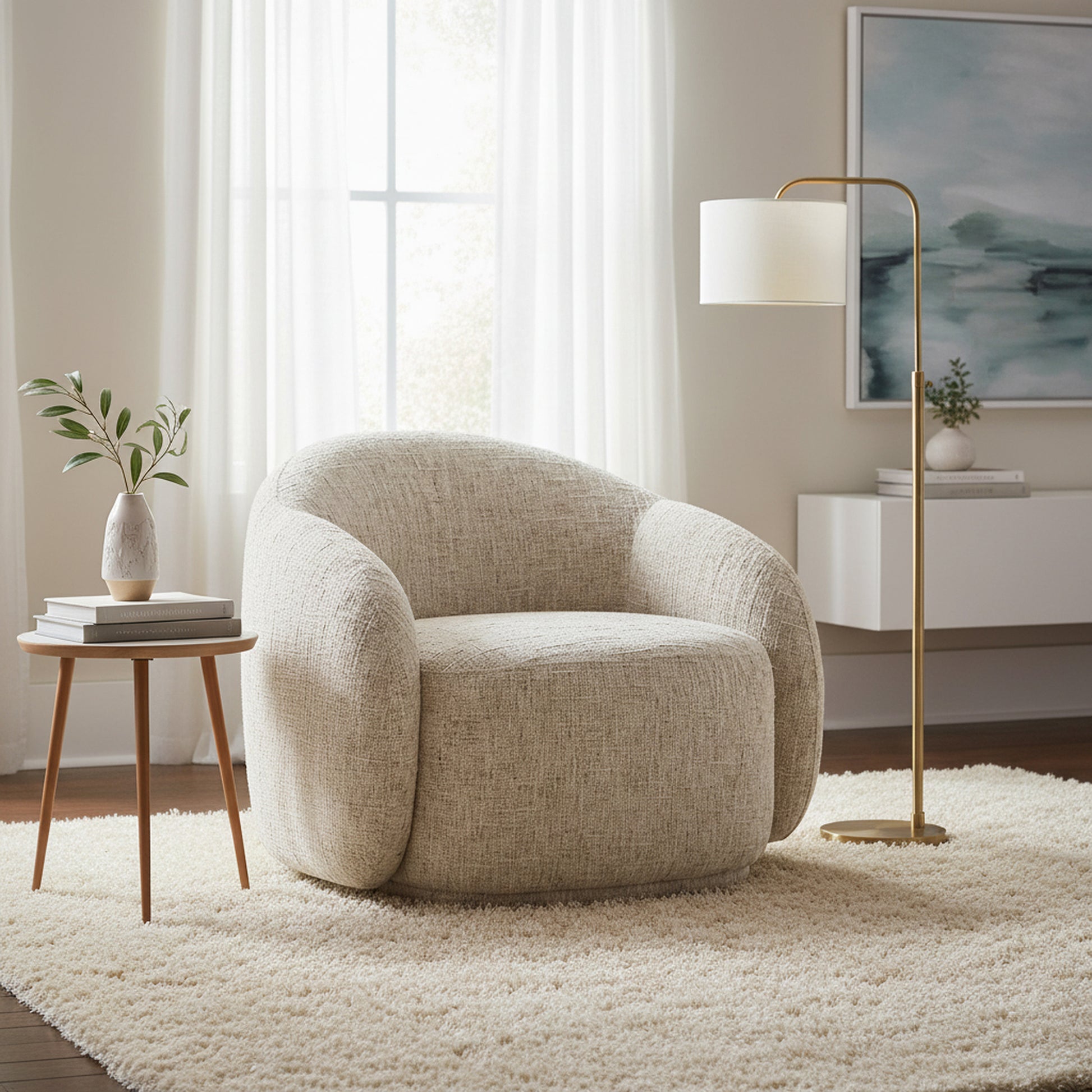 AMRIEL-ACCENT CHAIR-BEIGE-Accent Chairs-DECOROLALA