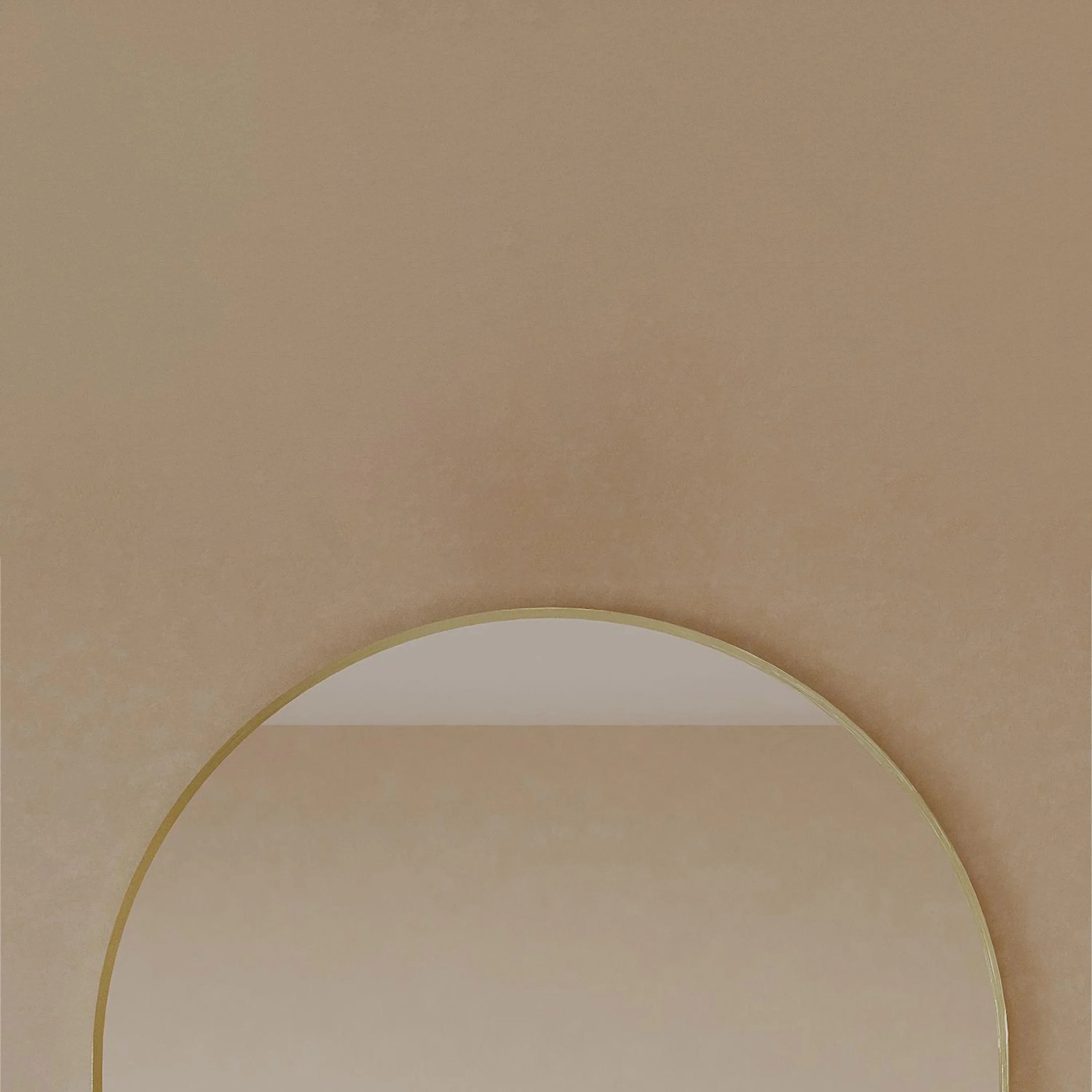 24" Arched Aluminum Frame Mirror in Brushed Gold