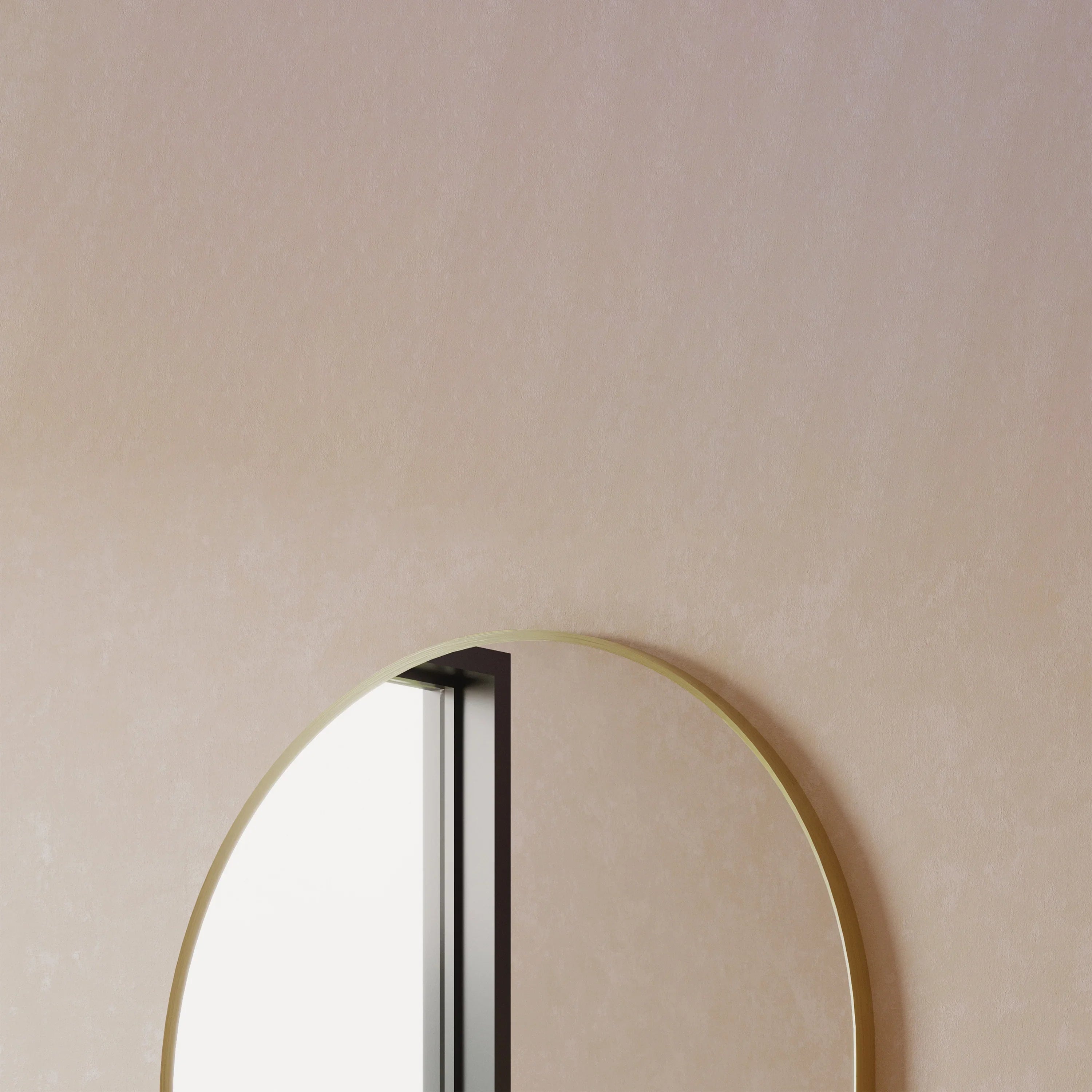 24" Arched Aluminum Frame Mirror in Brushed Gold