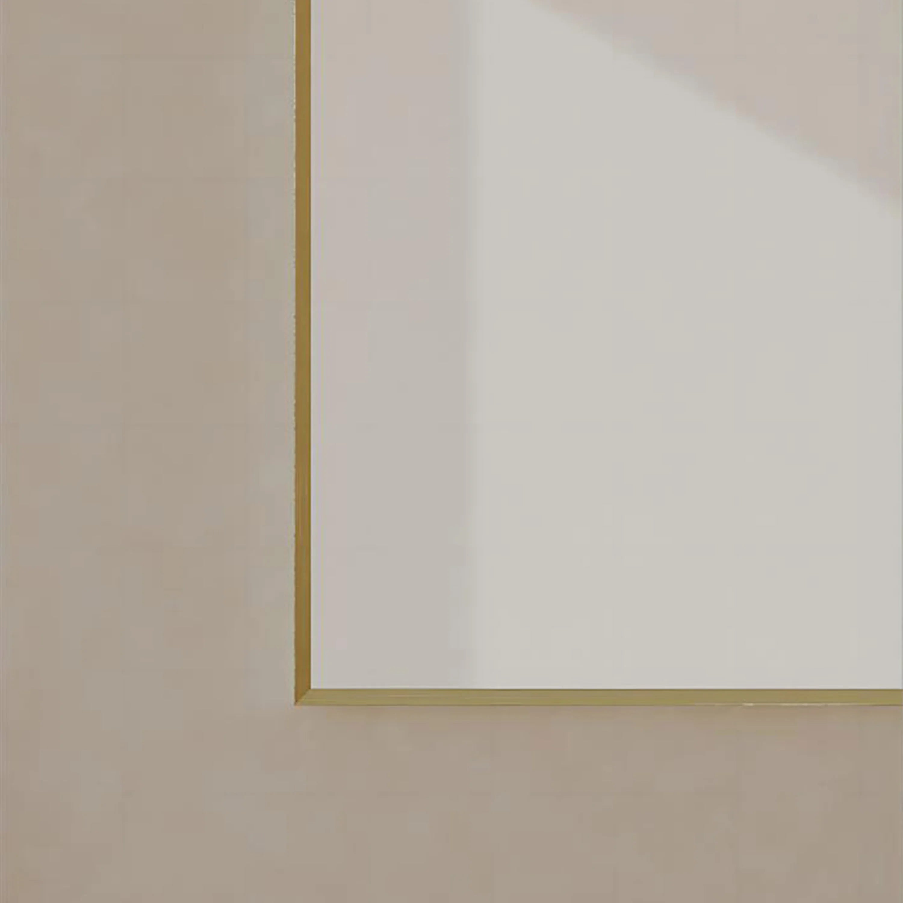 24" Arched Aluminum Frame Mirror in Brushed Gold