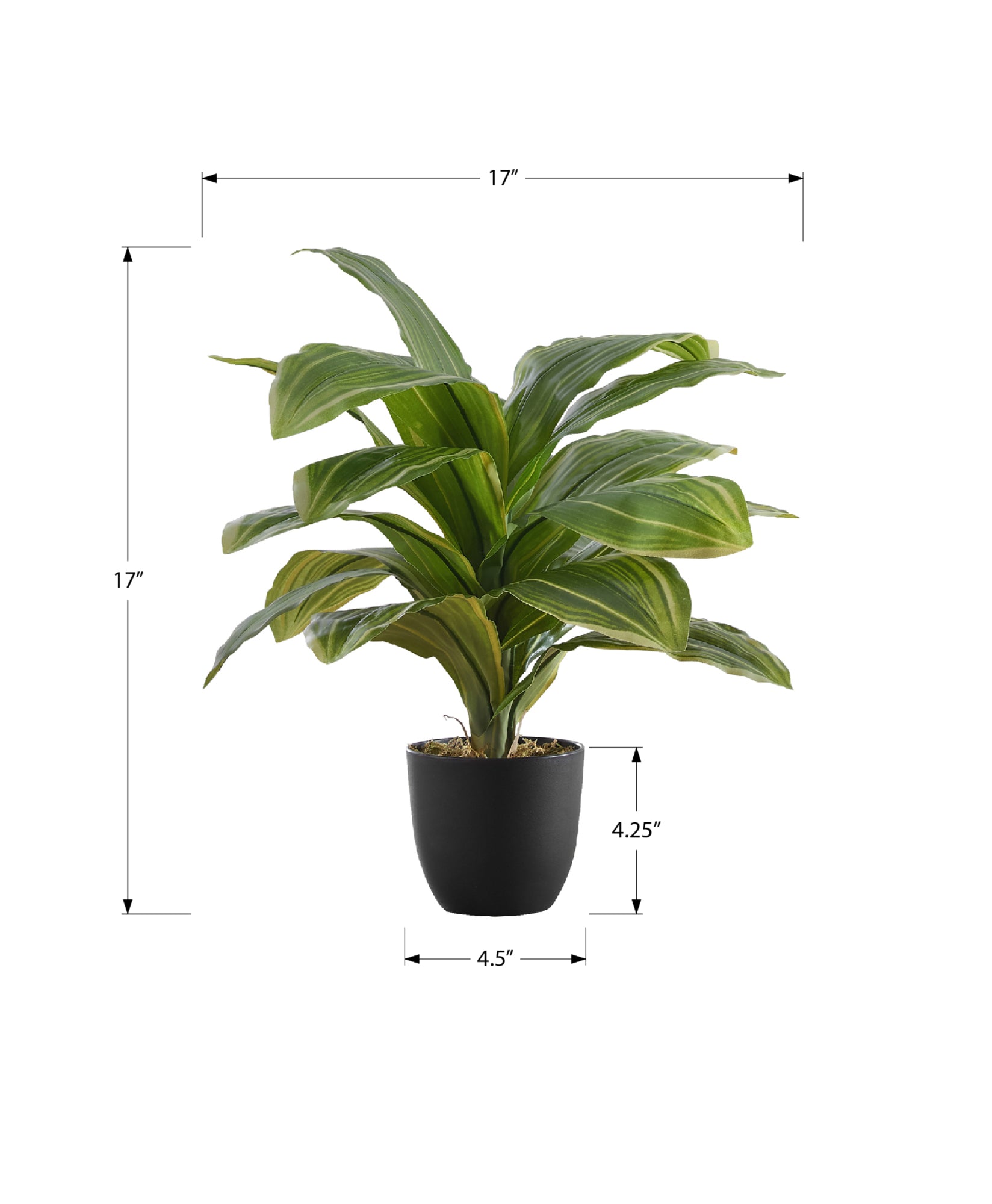 ARTIFICIAL PLANT - 17"H / INDOOR DRACAENA IN A 4" POT-Artificial Plant-DECOROLALA
