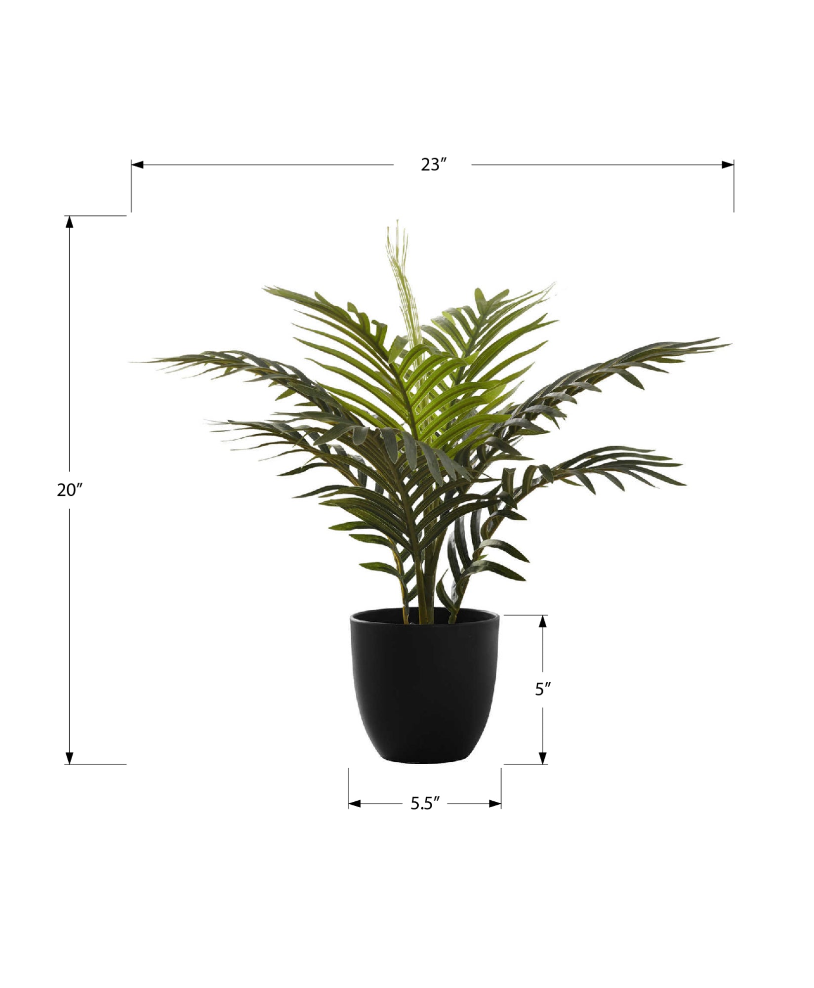ARTIFICIAL PLANT - 20"H / INDOOR PALM IN A 5" POT-Artificial Plant-DECOROLALA
