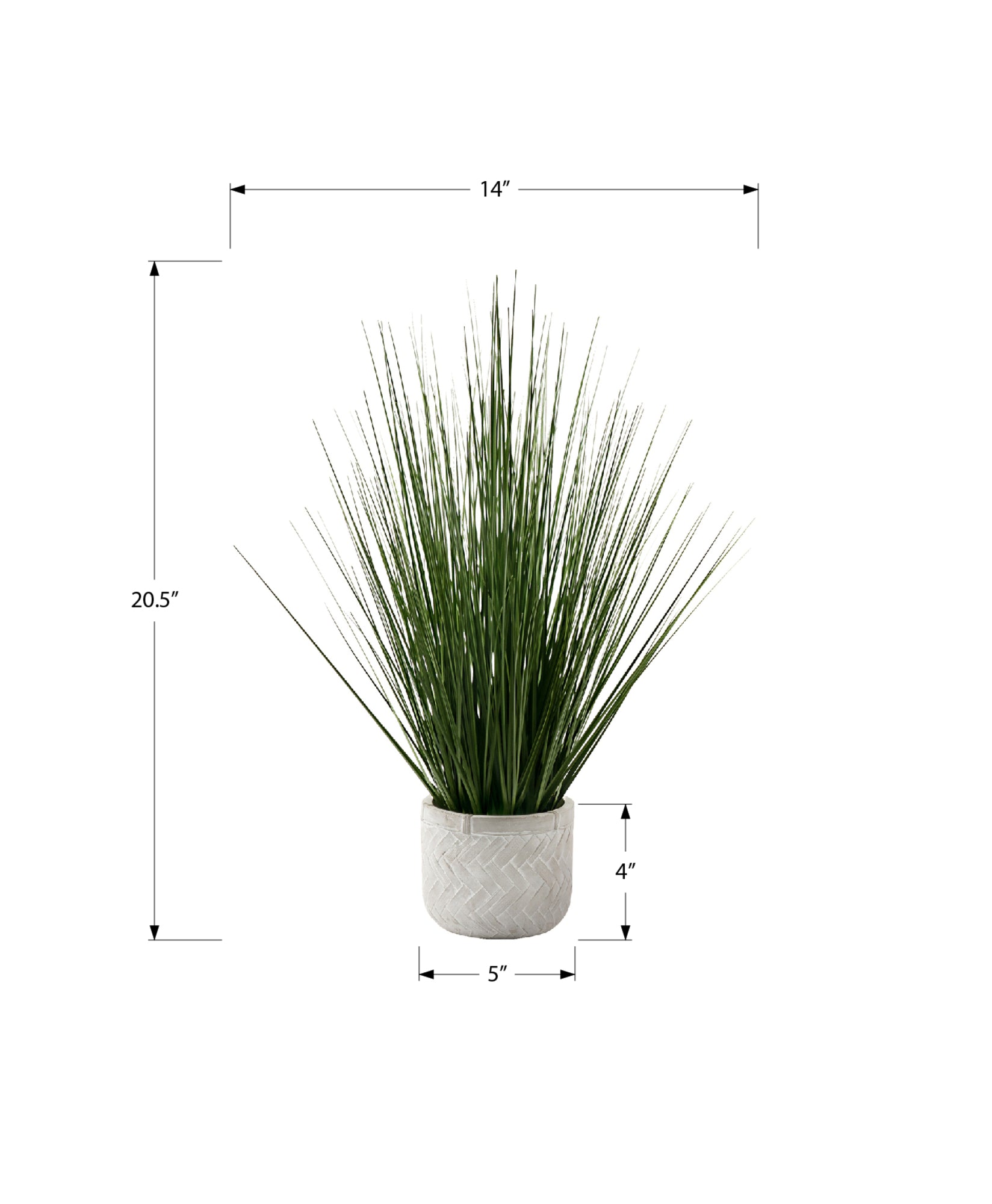 ARTIFICIAL PLANT - 21"H / INDOOR GRASS IN CEMENT 4" POT-Artificial Plant-DECOROLALA