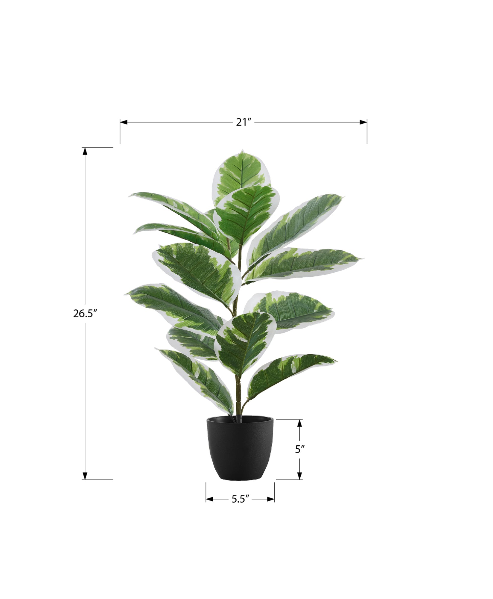 ARTIFICIAL PLANT - 27"H / INDOOR RUBBER IN A 5" POT-Artificial Plant-DECOROLALA