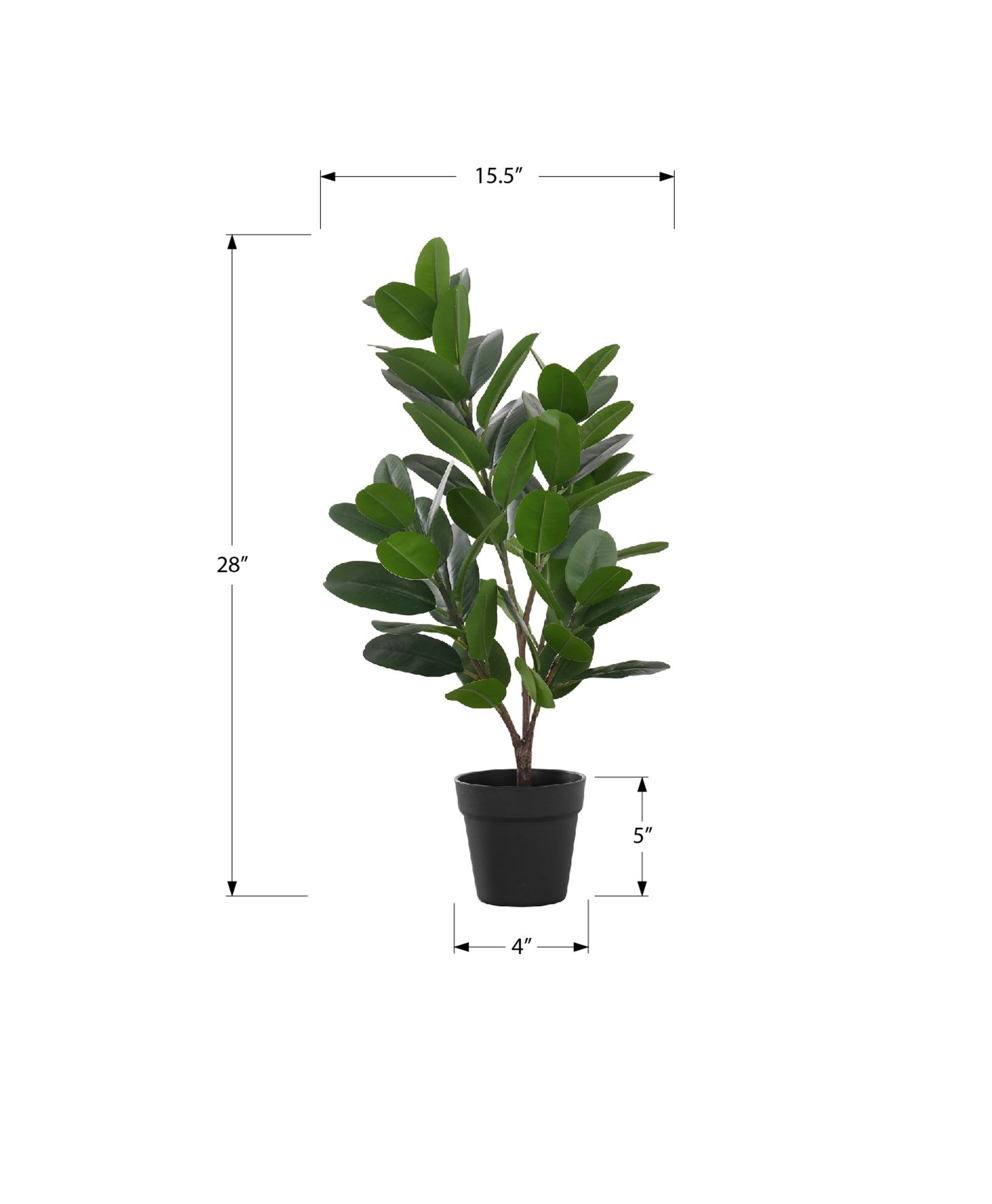ARTIFICIAL PLANT - 28"H / INDOOR GARCINIA IN A 5" POT-Artificial Plant-DECOROLALA