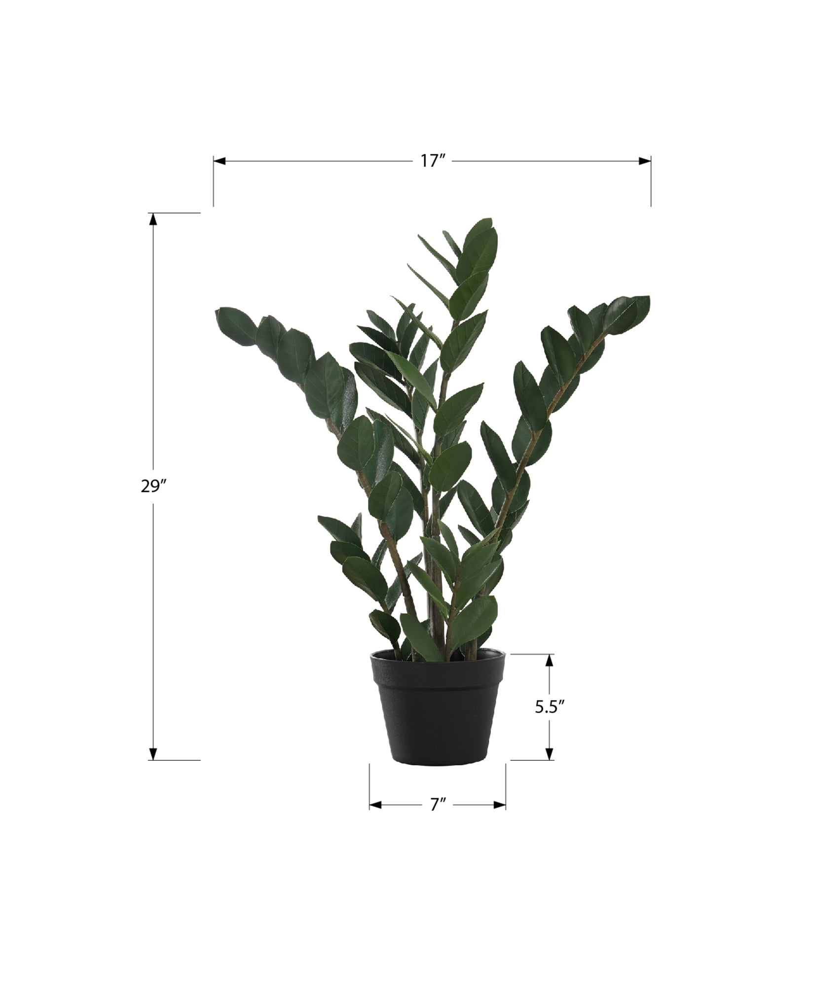 ARTIFICIAL PLANT - 29"H / INDOOR ZZ IN A 6" POT-Artificial Plant-DECOROLALA