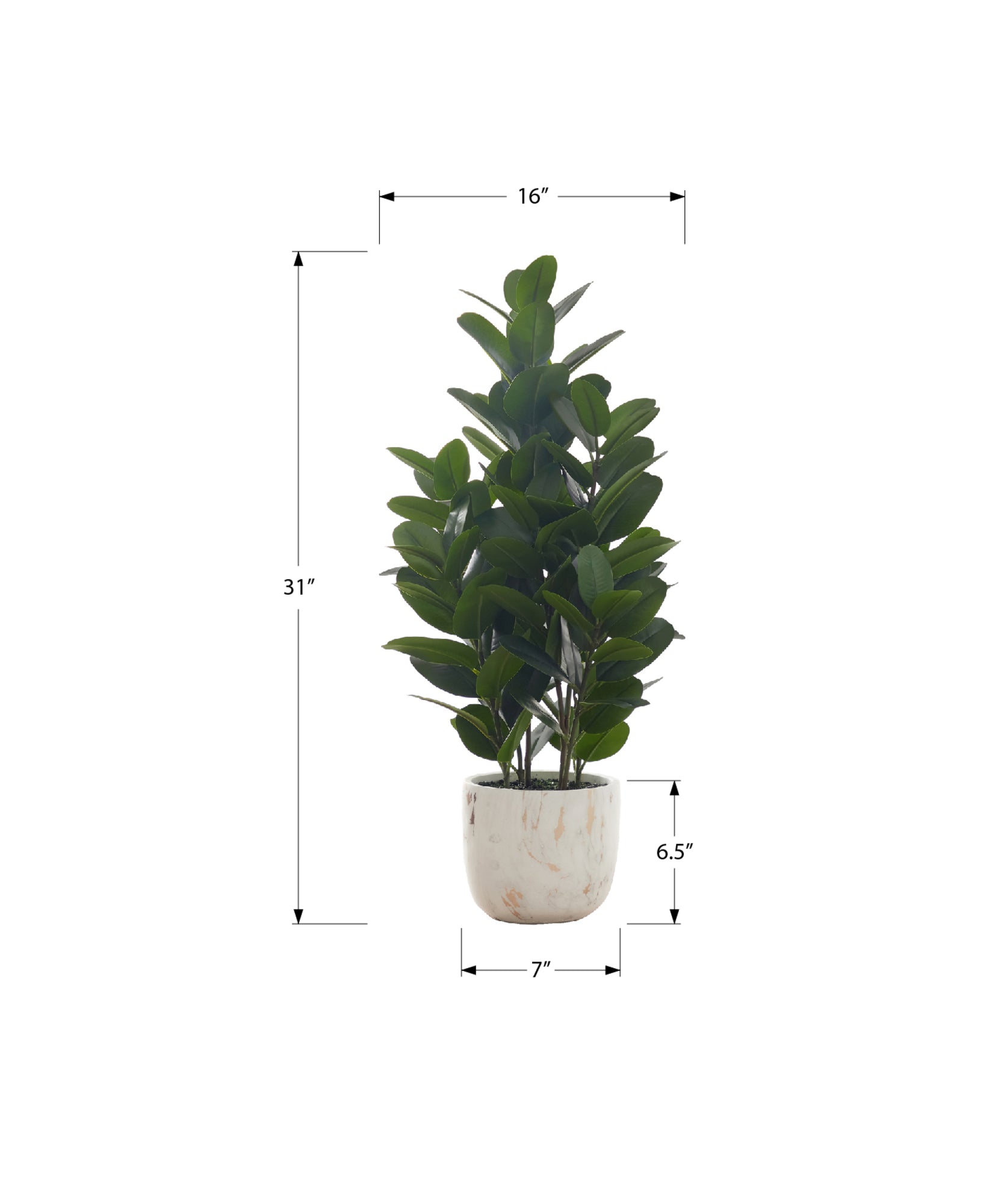 ARTIFICIAL PLANT - 31"H / INDOOR GARCINIA IN A 7" POT-Artificial Plant-DECOROLALA