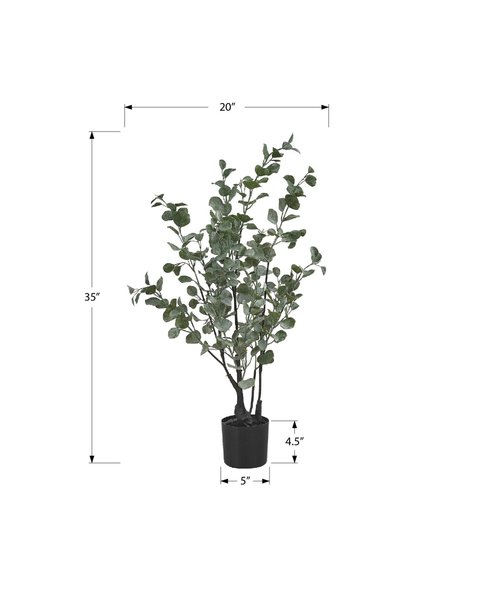 ARTIFICIAL PLANT - 35"H / INDOOR EUCALYPTUS IN A 5" POT-Artificial Plant-DECOROLALA
