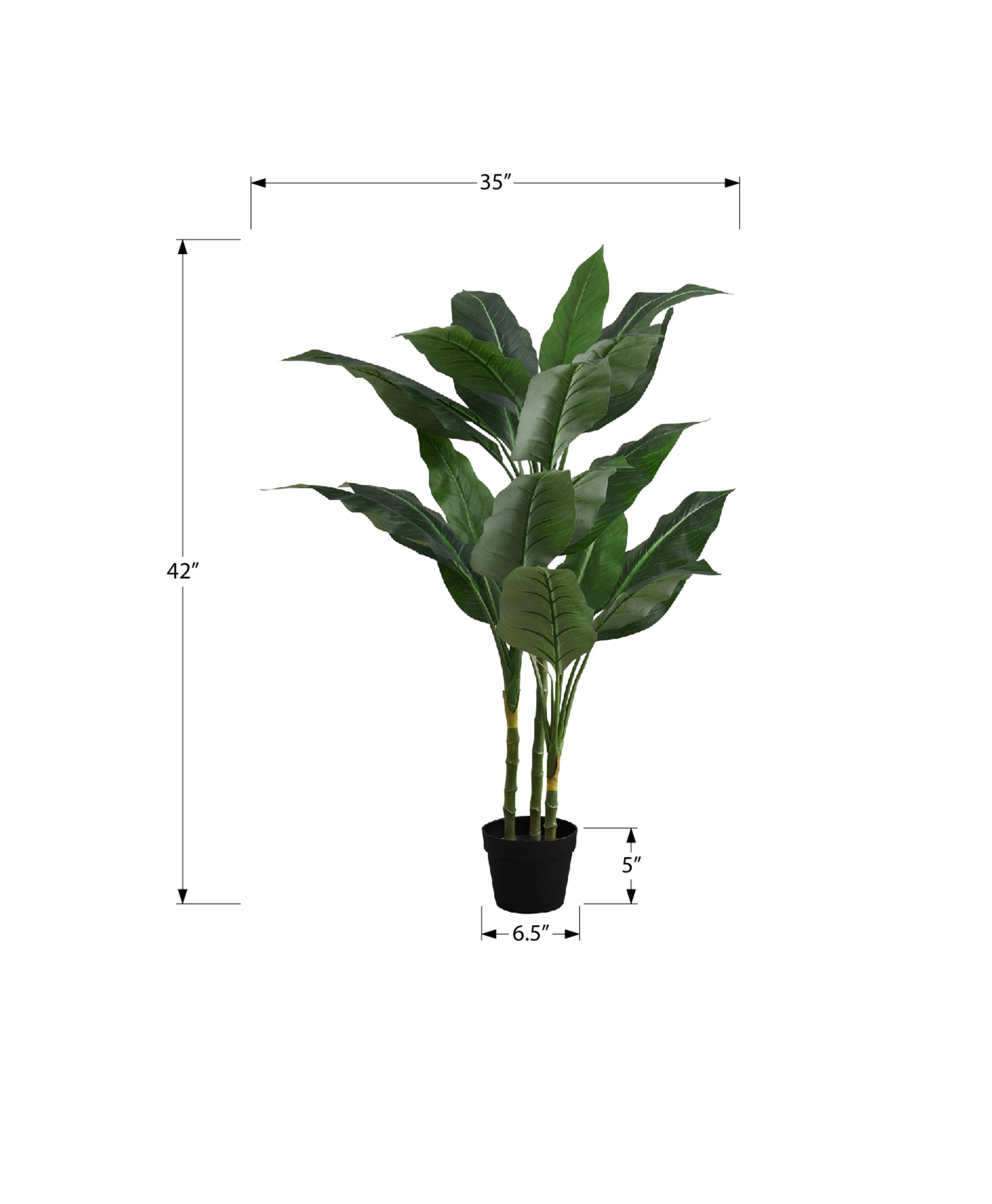 ARTIFICIAL PLANT - 42"H / INDOOR EVERGREEN IN A 5" POT-Artificial Plant-DECOROLALA
