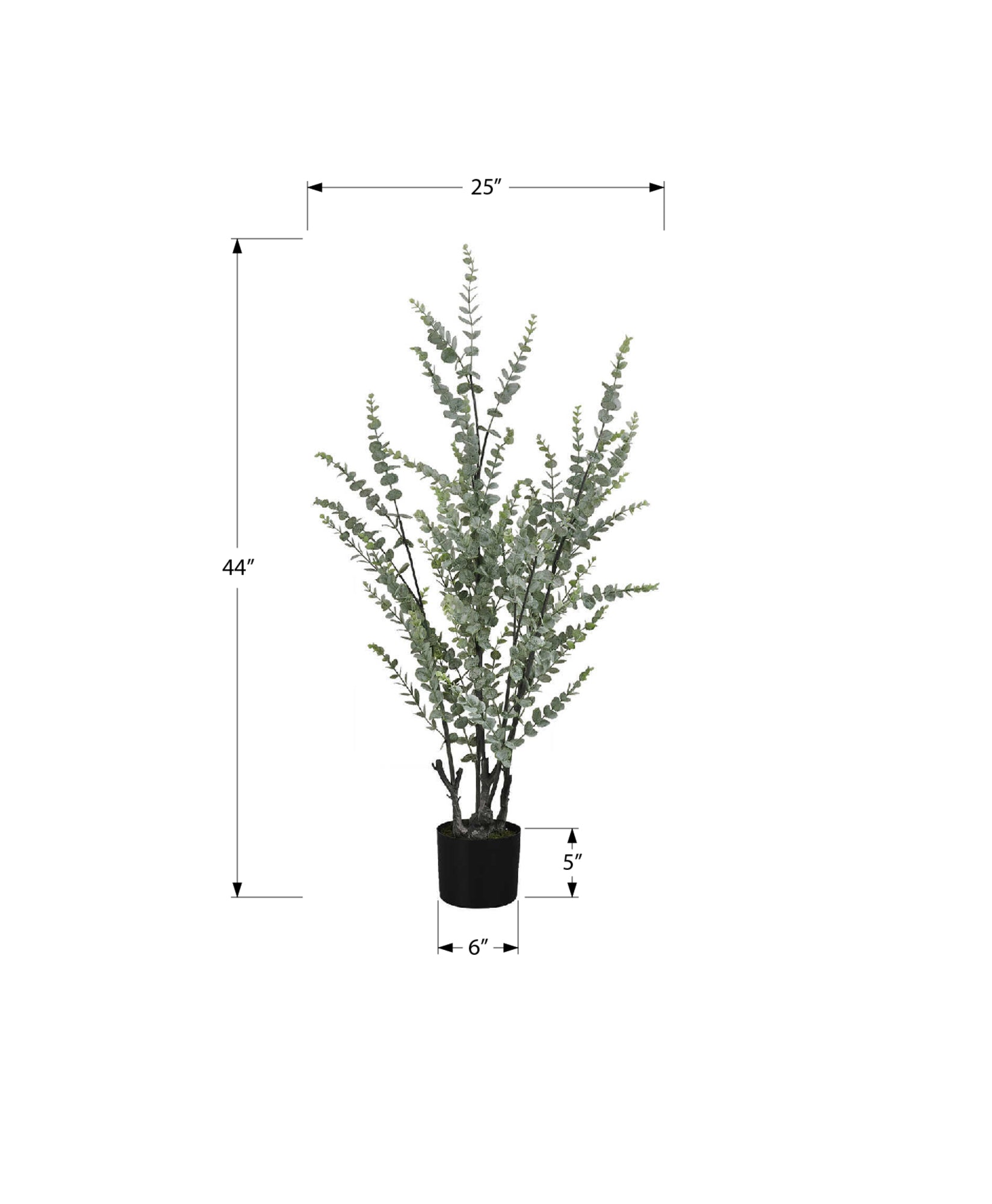 ARTIFICIAL PLANT - 44"H / INDOOR EUCALYPTUS IN A 5" POT-Artificial Plant-DECOROLALA