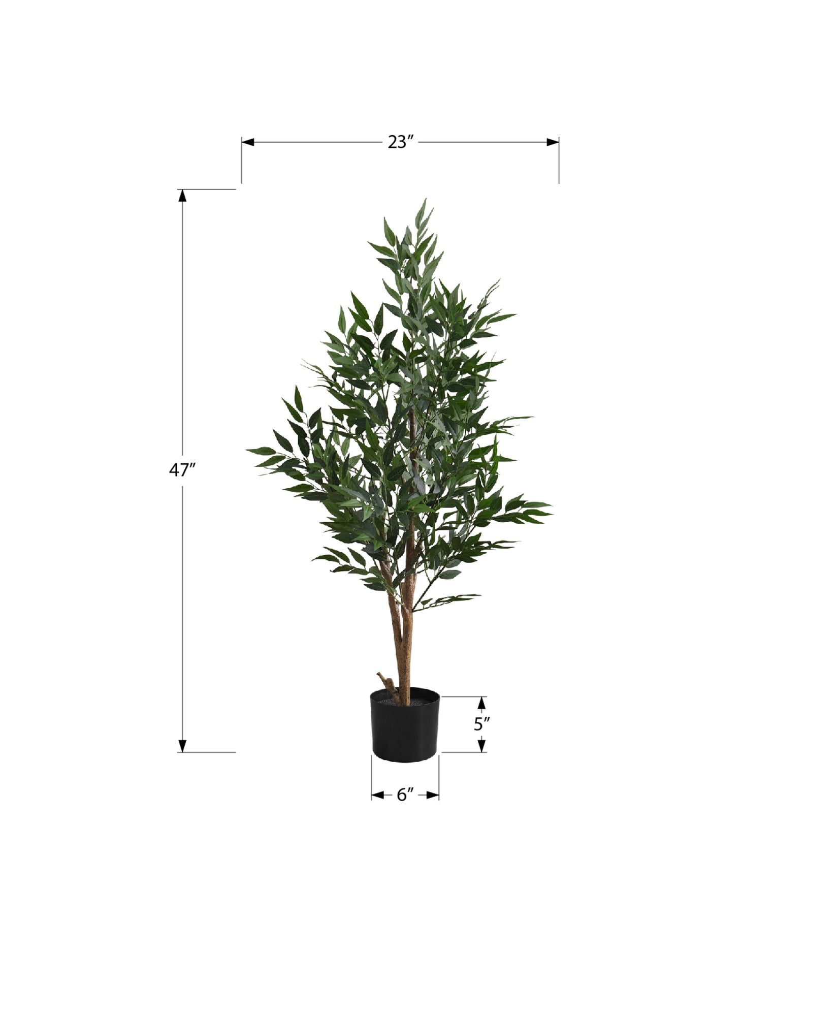 ARTIFICIAL PLANT - 47"H / INDOOR ACACIA TREE IN A 5" POT-Artificial Plant-DECOROLALA