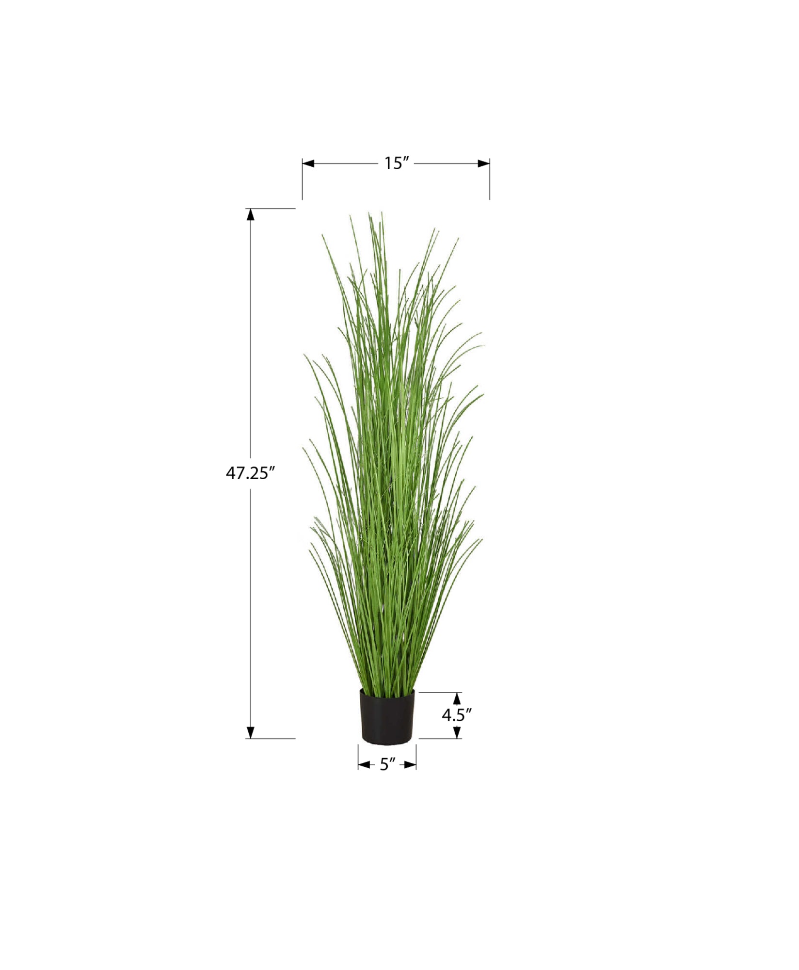 ARTIFICIAL PLANT - 47"H / INDOOR GRASS IN A 5" POT-Artificial Plant-DECOROLALA