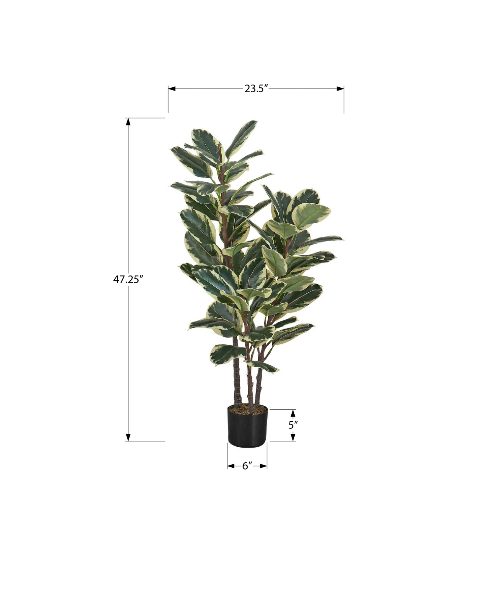 ARTIFICIAL PLANT - 47"H / INDOOR OAK TREE IN A 5" POT-Artificial Plant-DECOROLALA
