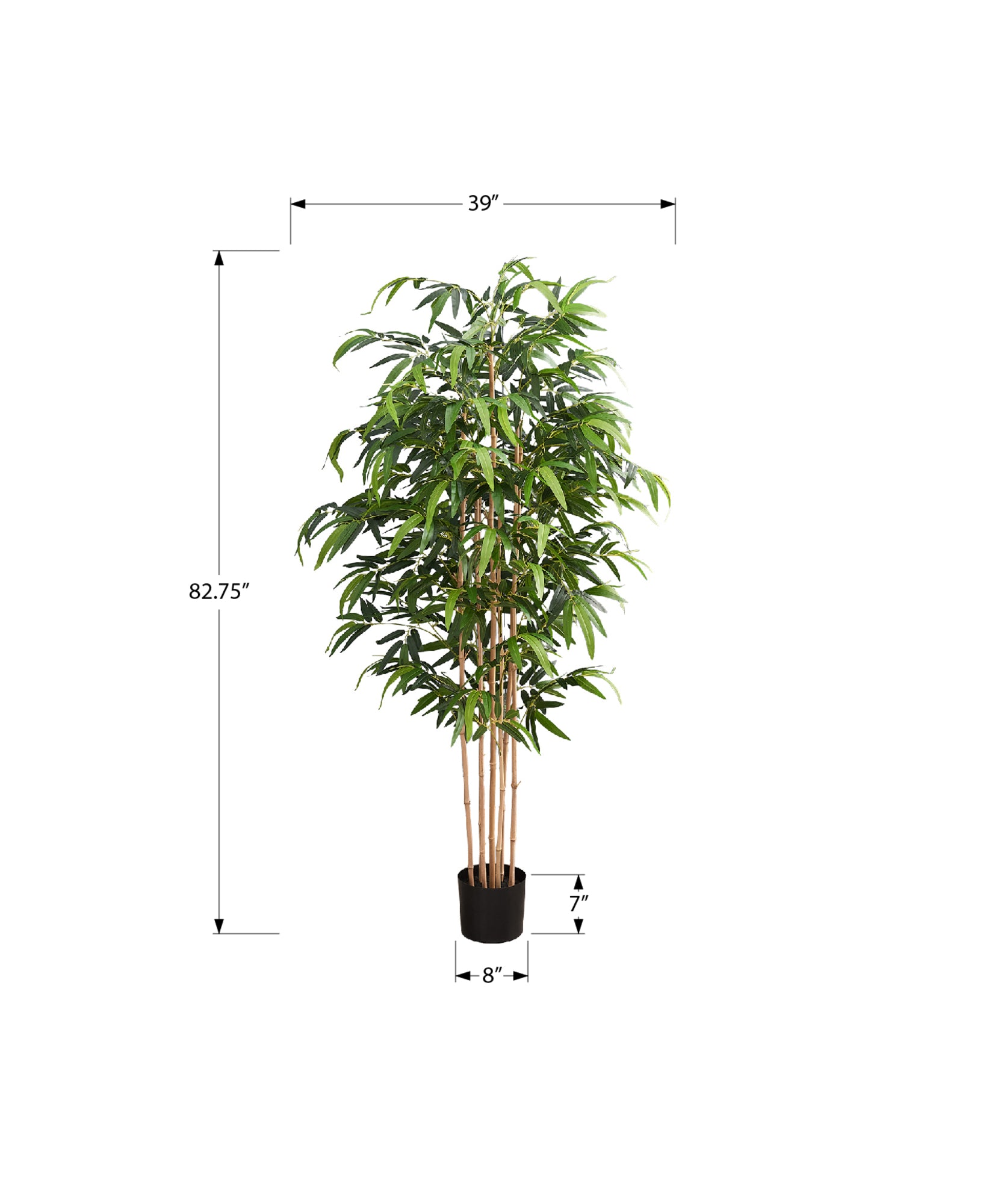 ARTIFICIAL PLANT - 83"H / INDOOR BAMBOO TREE IN A 8" POT-Artificial Plant-DECOROLALA