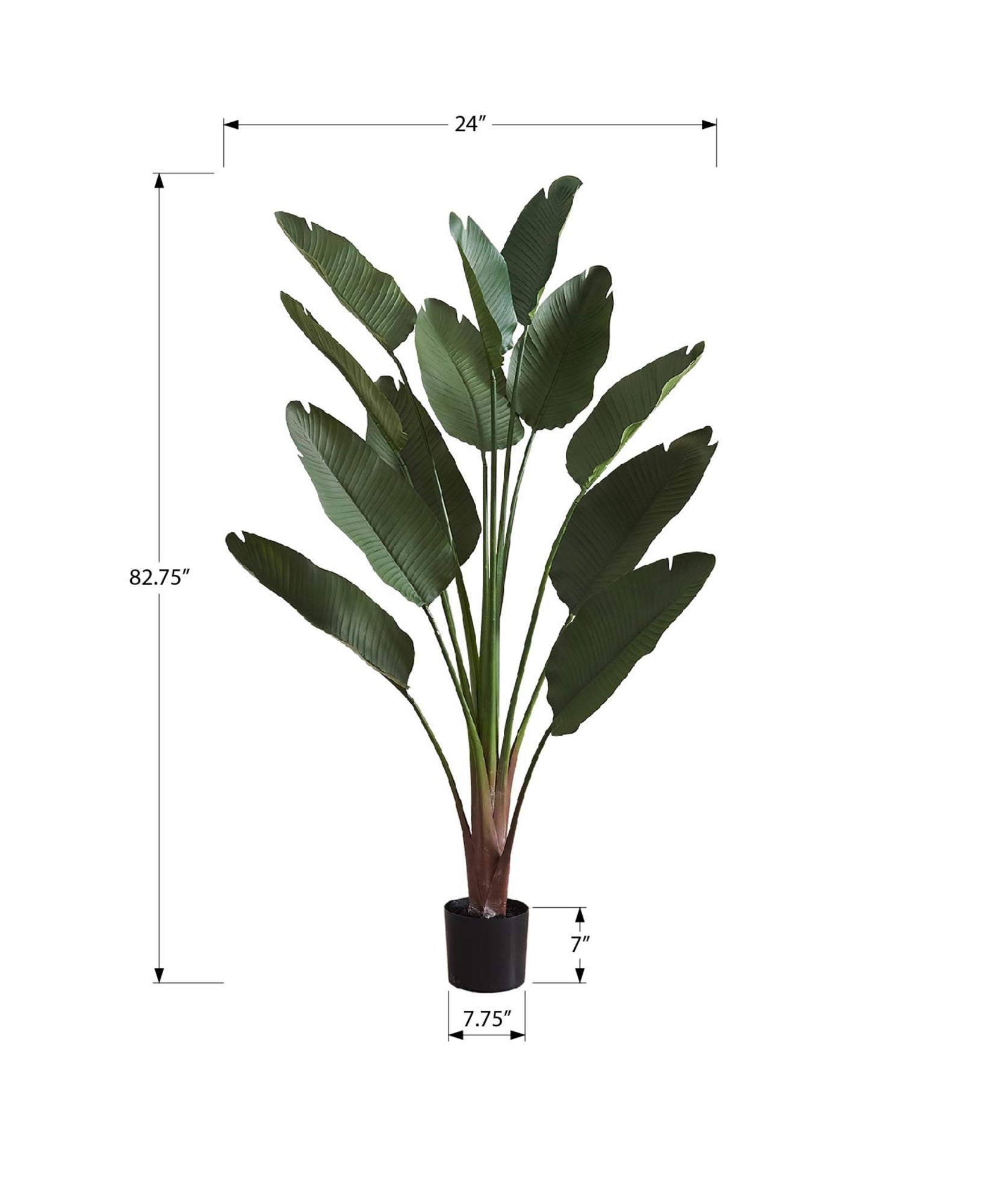ARTIFICIAL PLANT - 83"H / INDOOR BIRD OF PARADISE IN A 8" POT-Artificial Plant-DECOROLALA