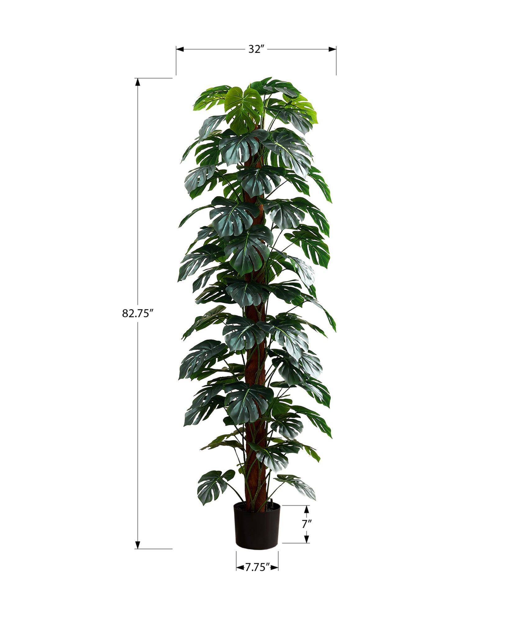 ARTIFICIAL PLANT - 83"H / INDOOR MONSTERA TREE / 8" POT-Artificial Plant-DECOROLALA