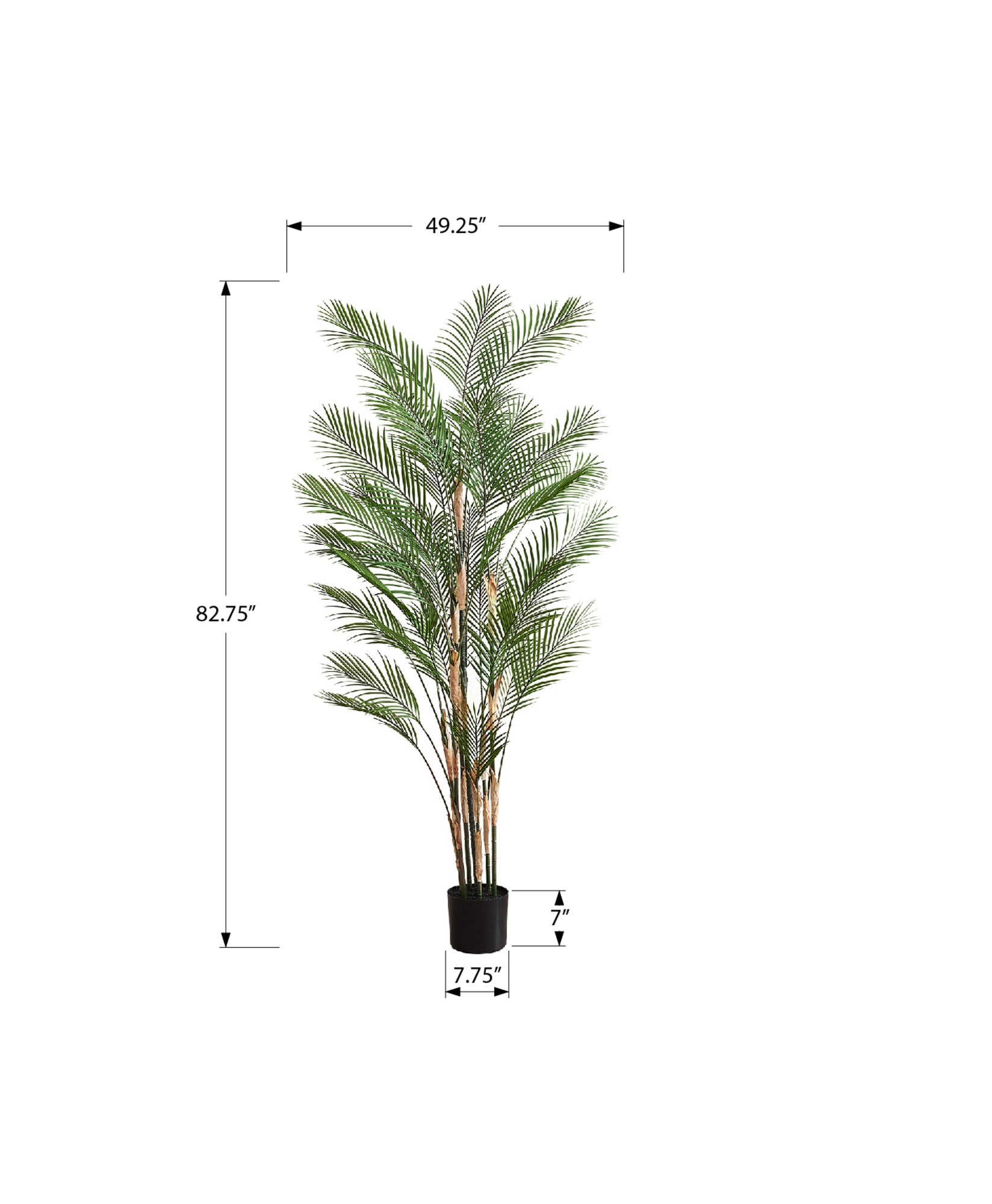 ARTIFICIAL PLANT - 83"H / INDOOR PALM TREE IN A 8" POT-Artificial Plant-DECOROLALA