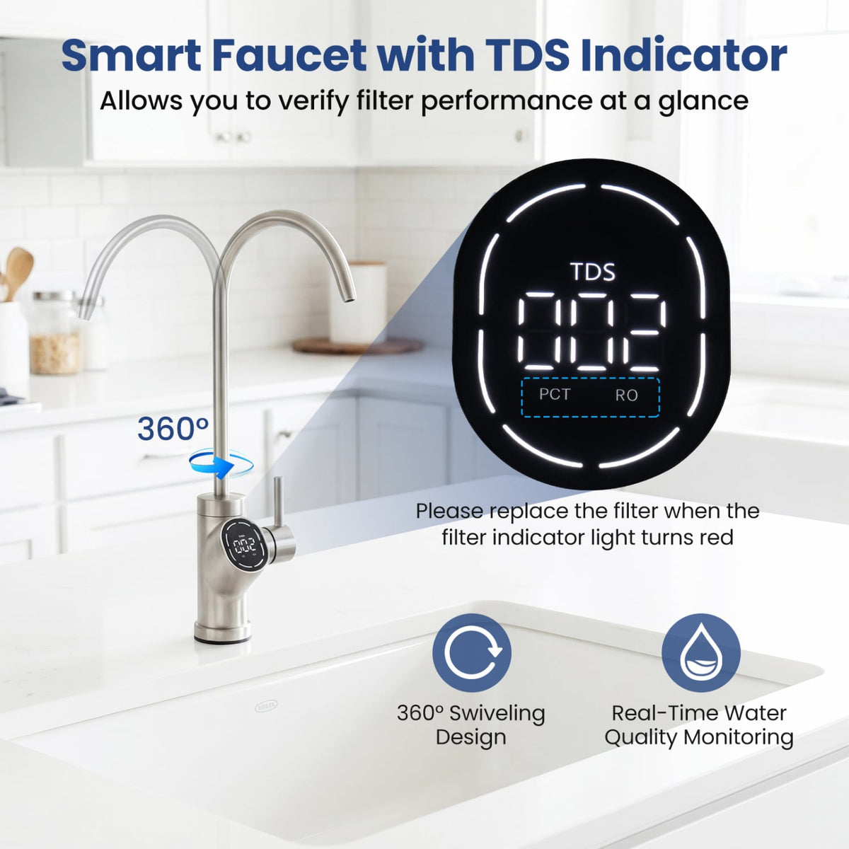 AW-RB05 Alkaline PH+ Reverse Osmosis Water Filter 600 GPD Tankless Under-Sink RO System-Black-Small Appliances-DECOROLALA