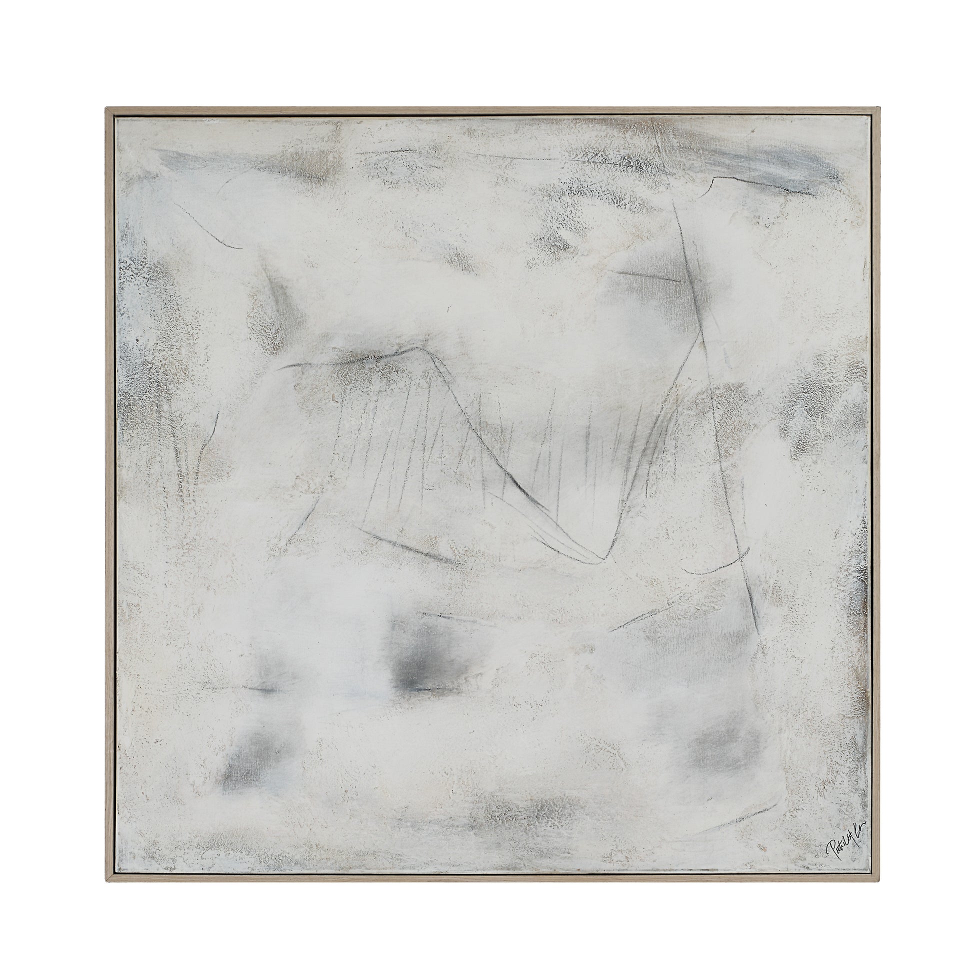 Abadie 48" Wide Canvas Art, White-Canvas Art-DECOROLALA