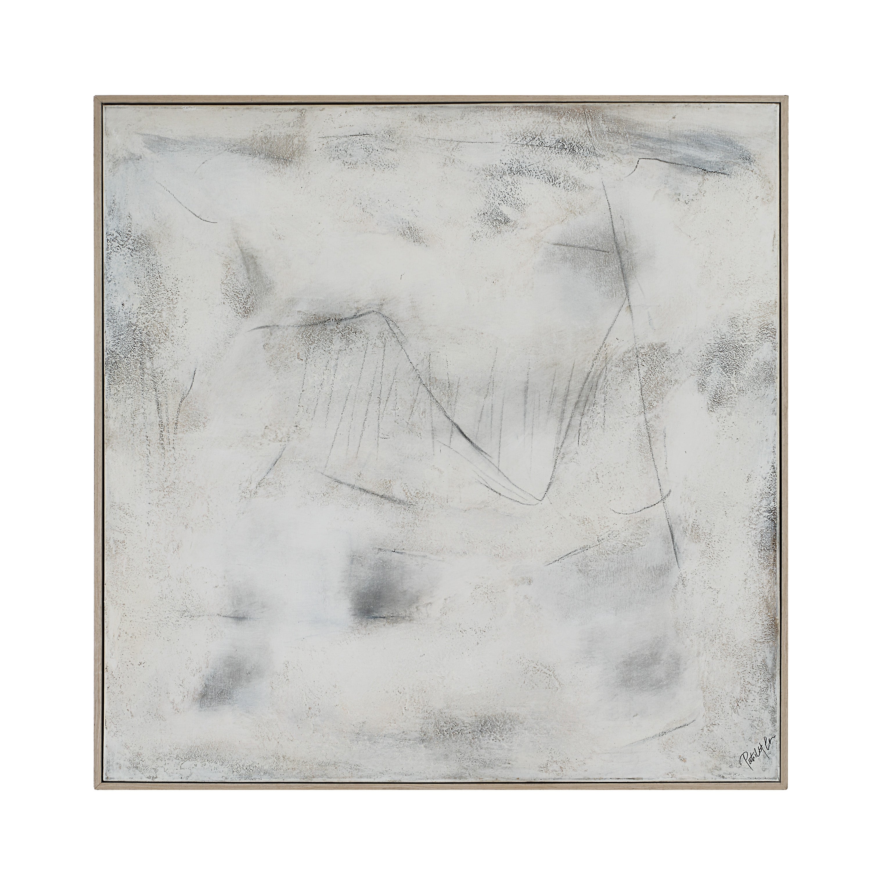 Abadie 48" Wide Canvas Art, White-Canvas Art-DECOROLALA