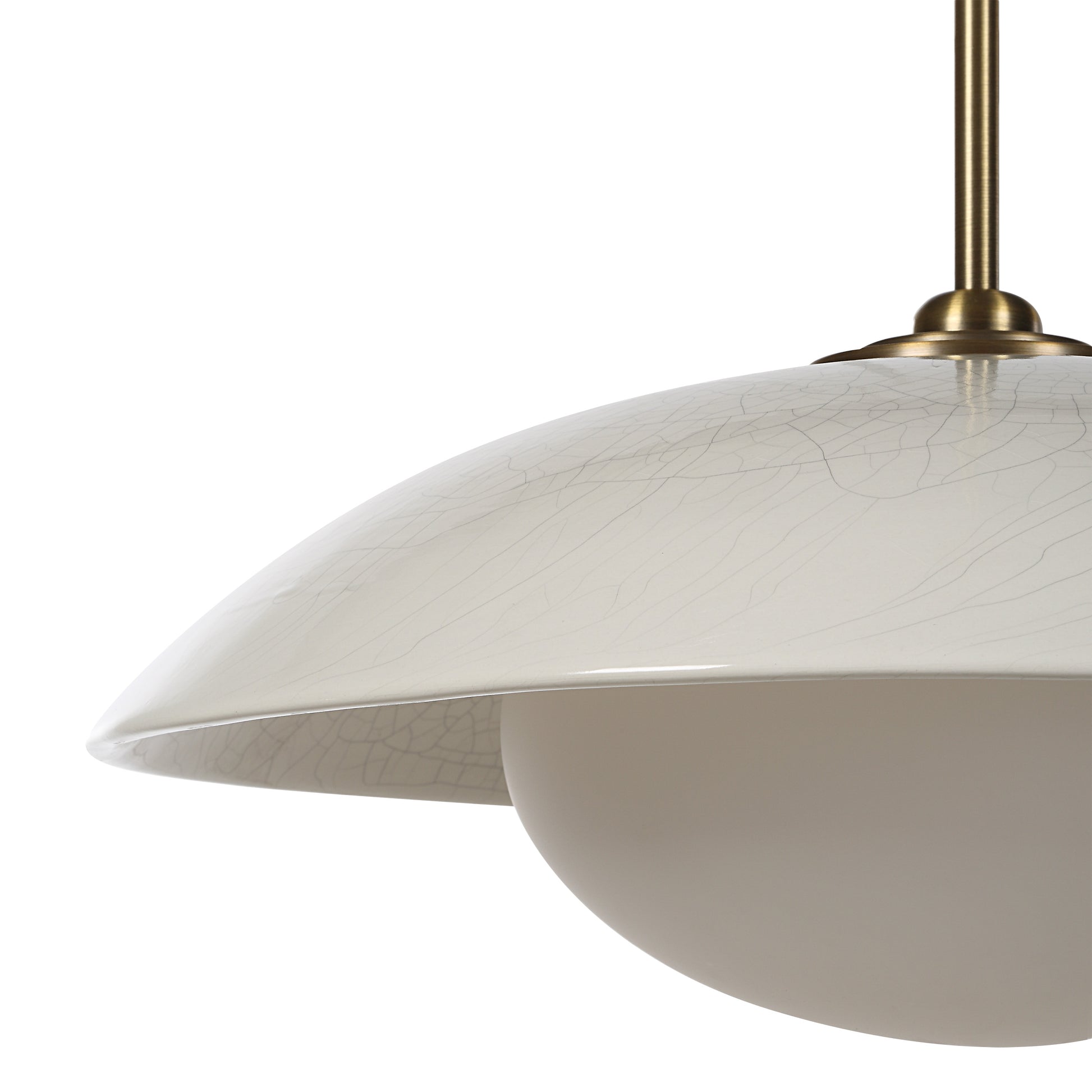 Abbie 72.5" Height Ceiling Fixture, Off-White Crackle-Ceiling Fixture-DECOROLALA