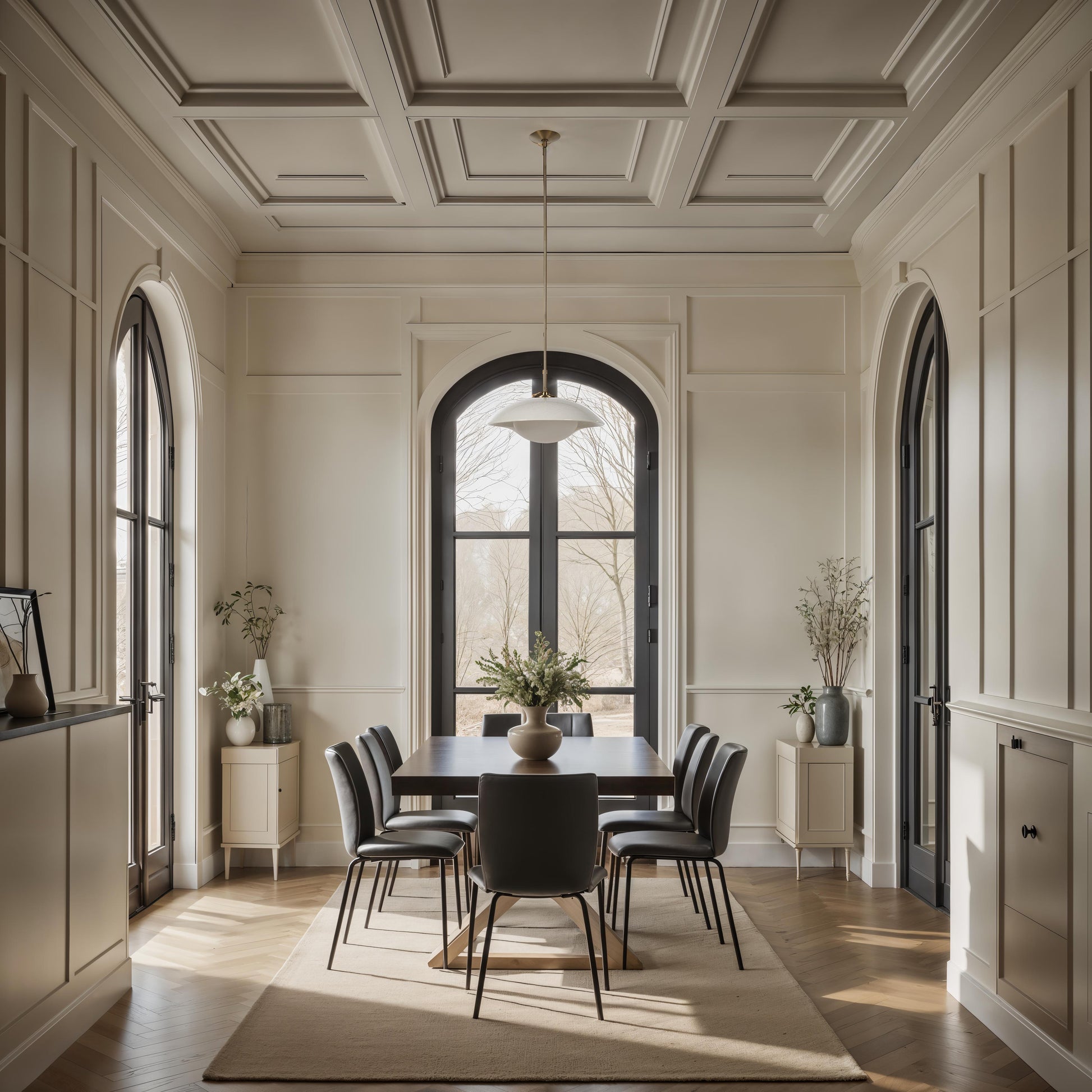 Abbie 72.5" Height Ceiling Fixture, Off-White Crackle-Ceiling Fixture-DECOROLALA