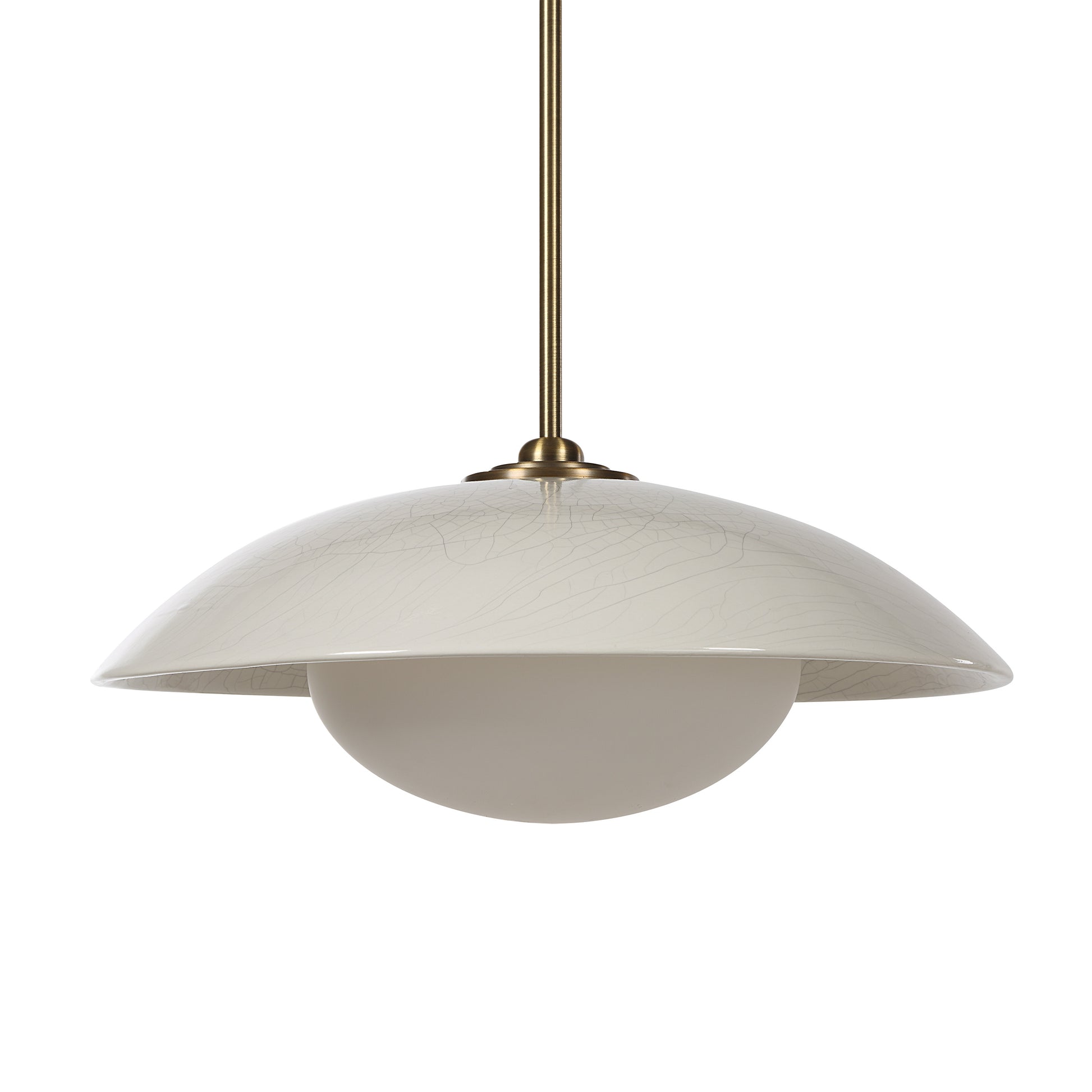 Abbie 72.5" Height Ceiling Fixture, Off-White Crackle-Ceiling Fixture-DECOROLALA