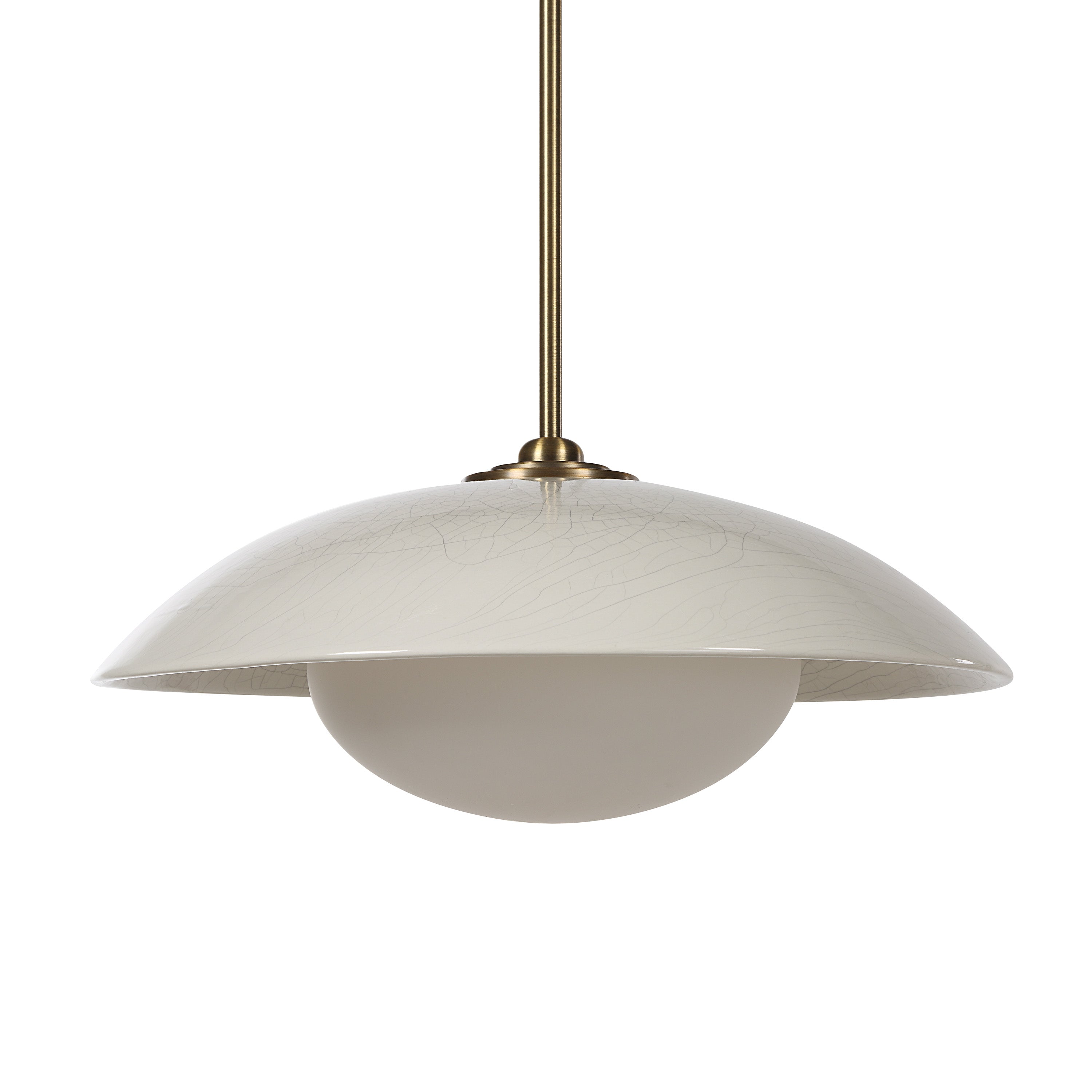 Abbie 72.5" Height Ceiling Fixture, Off-White Crackle-Ceiling Fixture-DECOROLALA