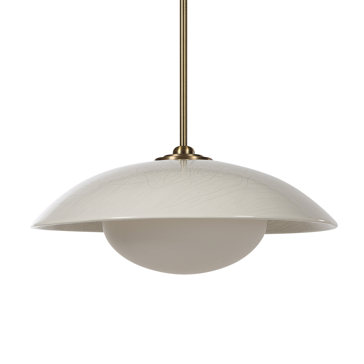 Abbie 72.5" Height Ceiling Fixture, Off-White Crackle-Ceiling Light Fixtures-DECOROLALA