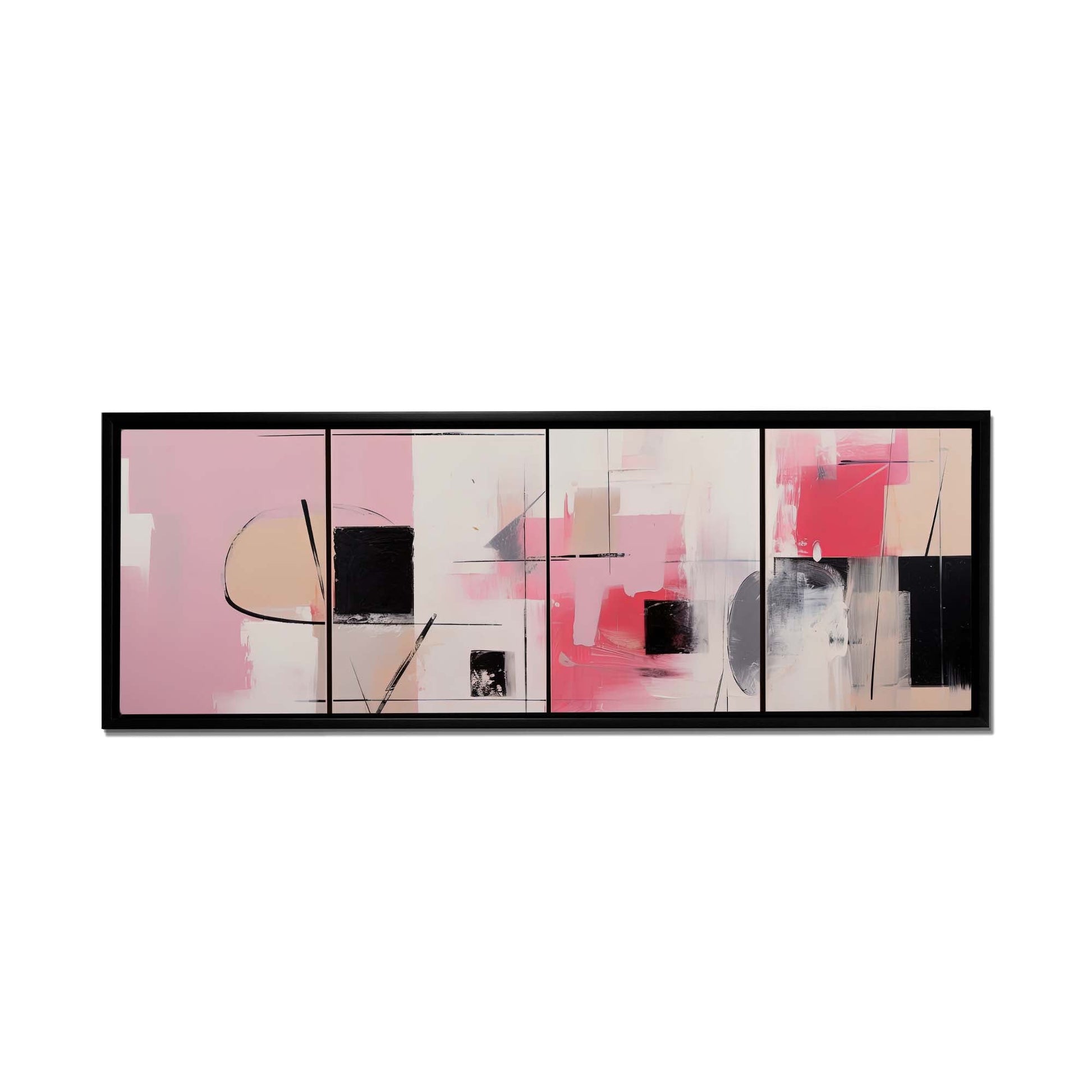 Abstract Canvas Print Magenta 72x24 Wall Art-Wall Art-DECOROLALA