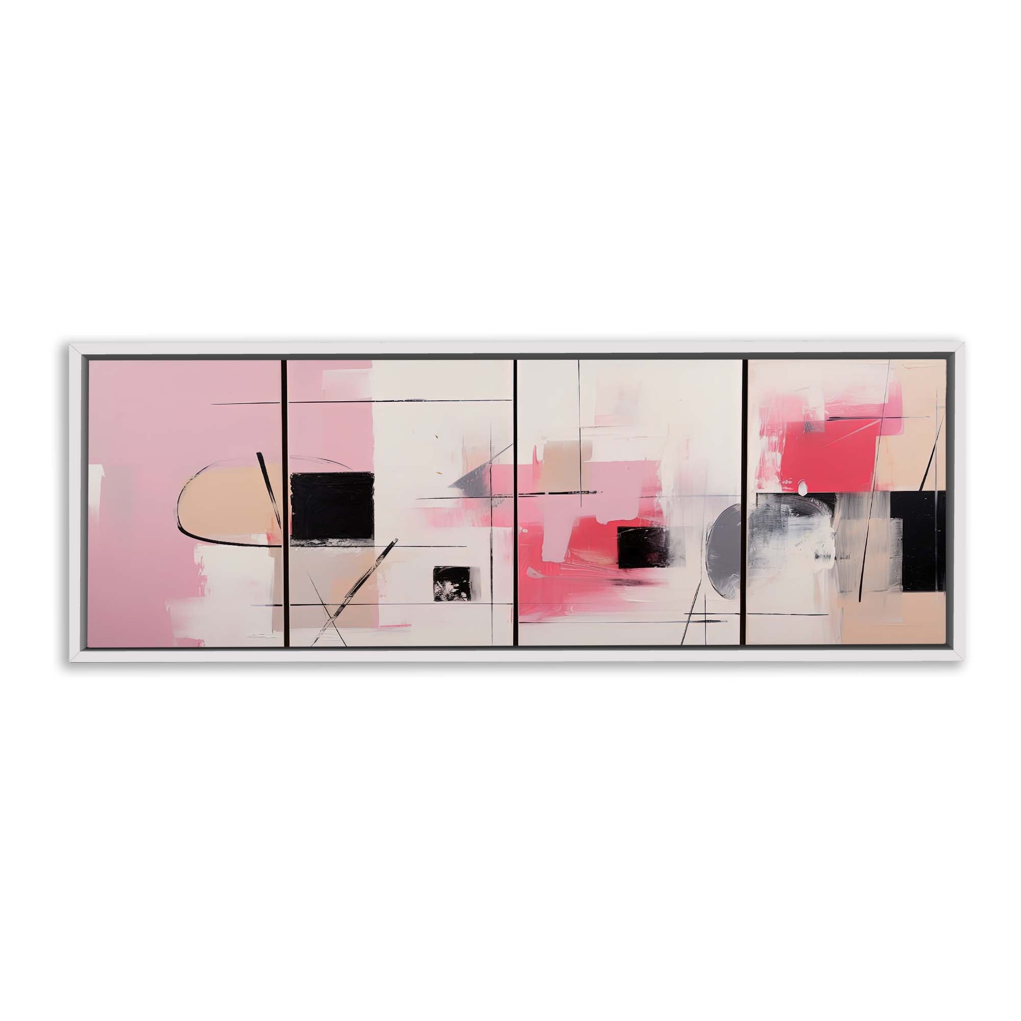 Abstract Canvas Print Magenta 72x24 Wall Art-Wall Art-DECOROLALA