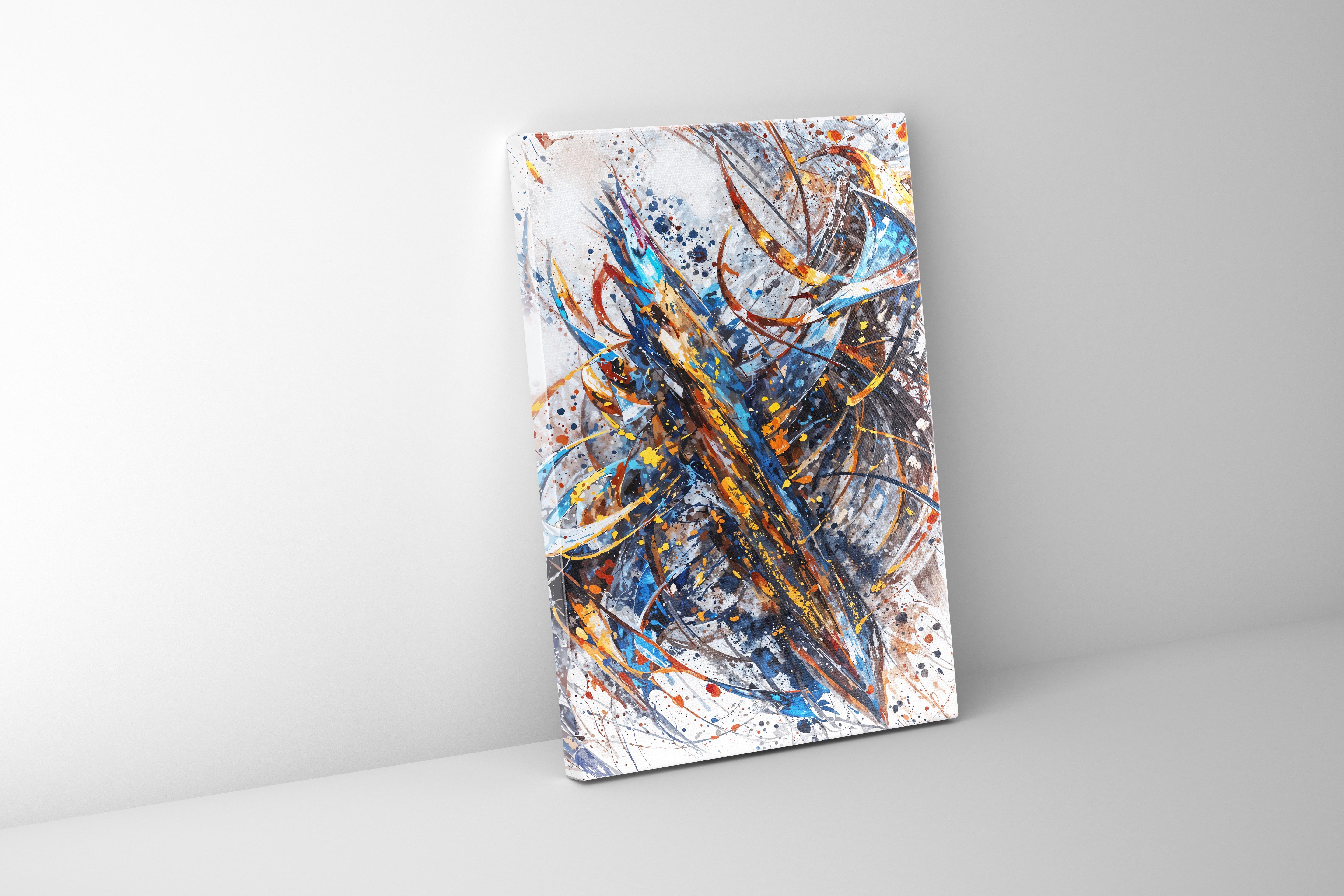 Abstract Canvas Wall Art 48x36 - Ready to Hang-Wall Art-DECOROLALA