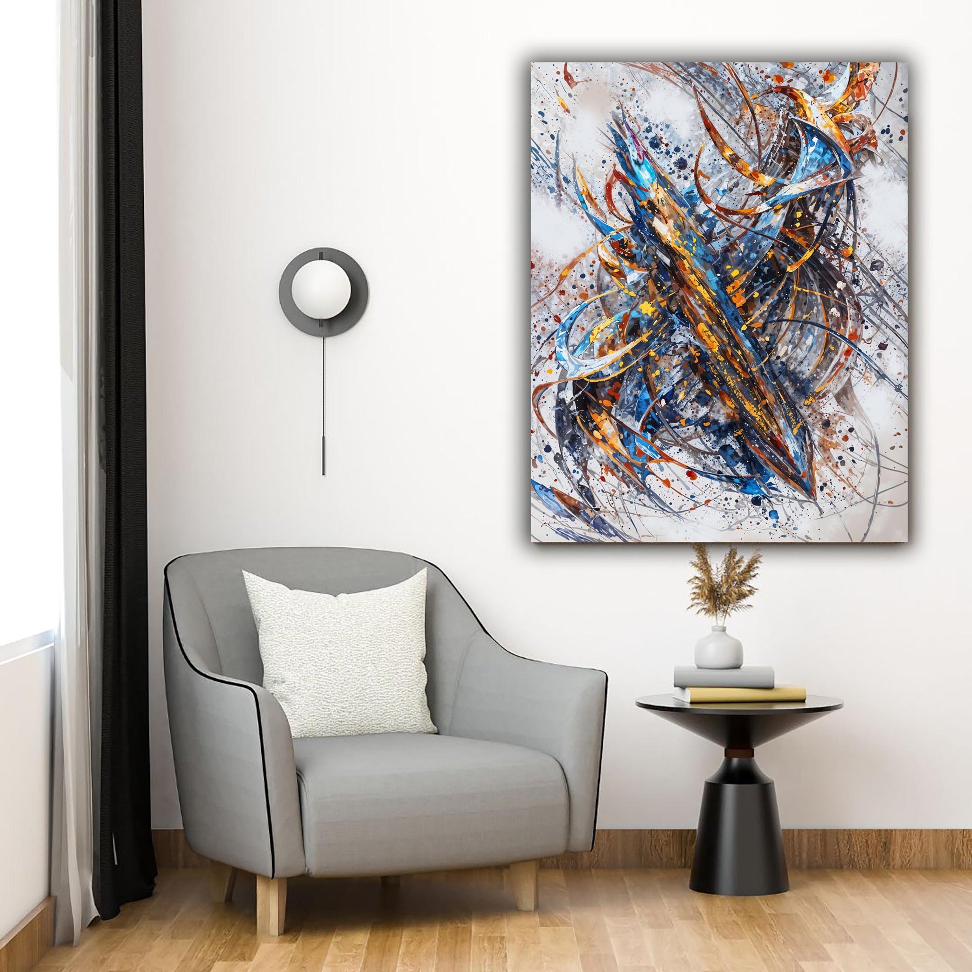 Abstract Canvas Wall Art 48x36 - Ready to Hang-Wall Art-DECOROLALA