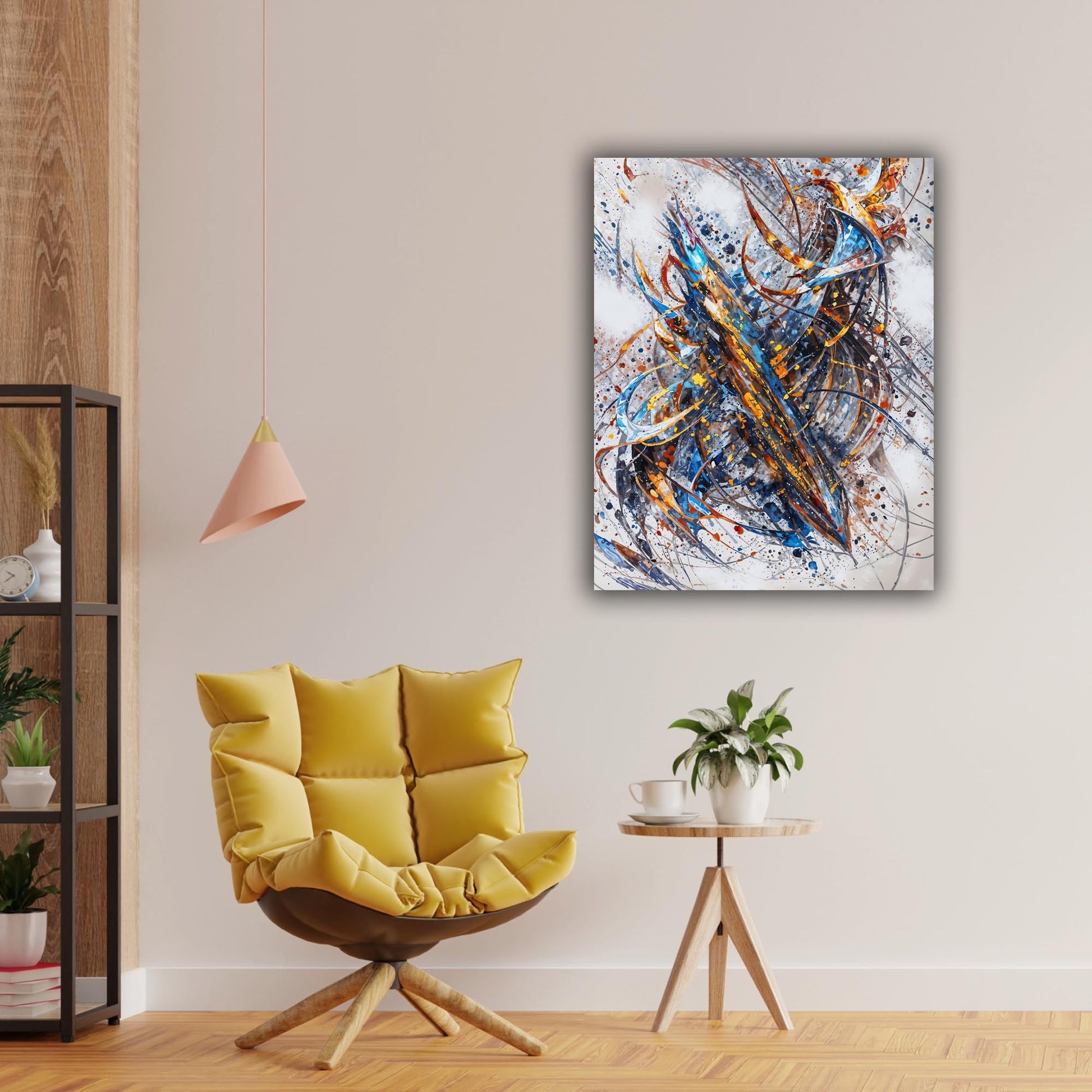 Abstract Canvas Wall Art 48x36 - Ready to Hang-Wall Art-DECOROLALA