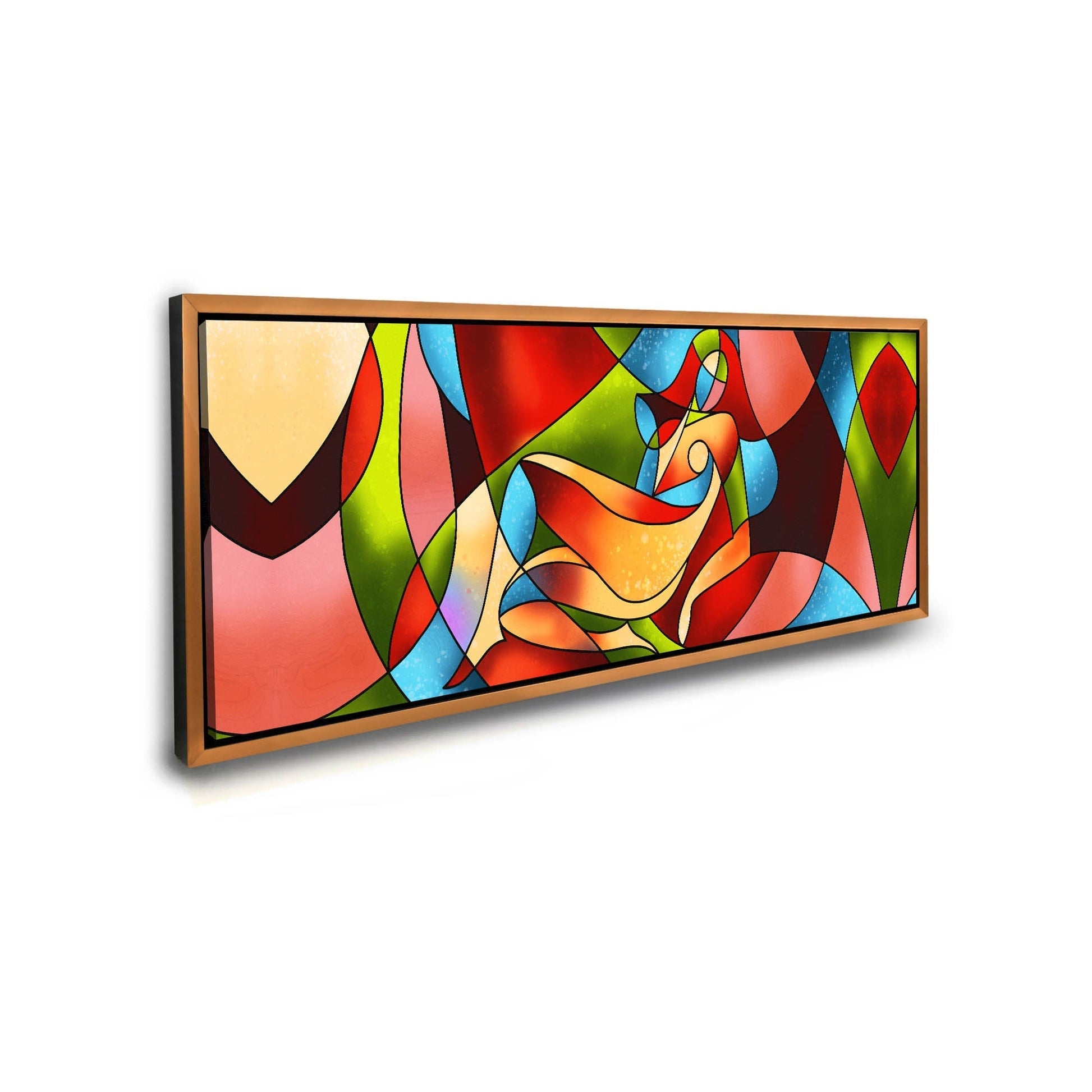 Abstract Female Strokes Fine Art Canvas RGB Shimmer-Wall Art-DECOROLALA