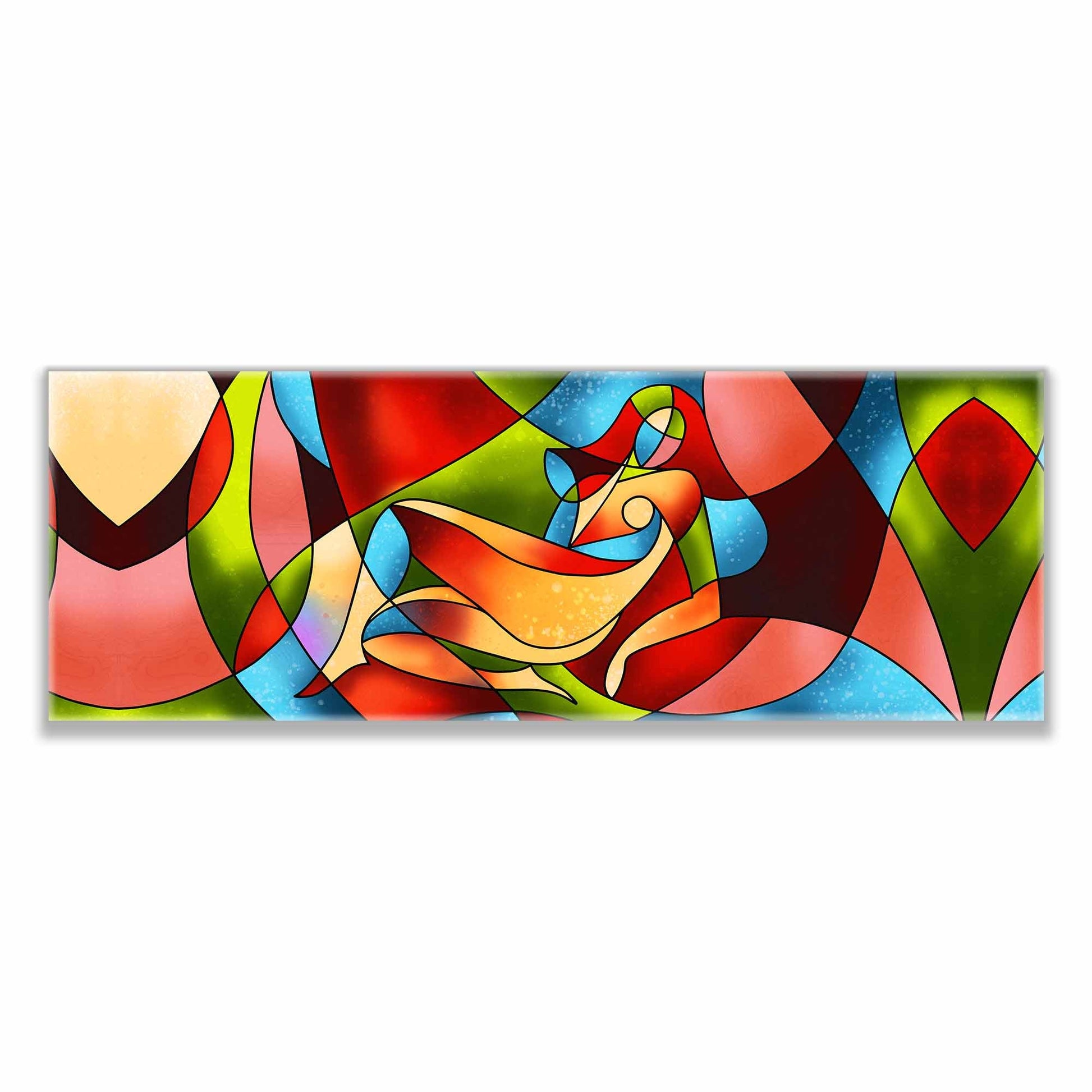 Abstract Female Strokes Fine Art Canvas RGB Shimmer-Wall Art-DECOROLALA