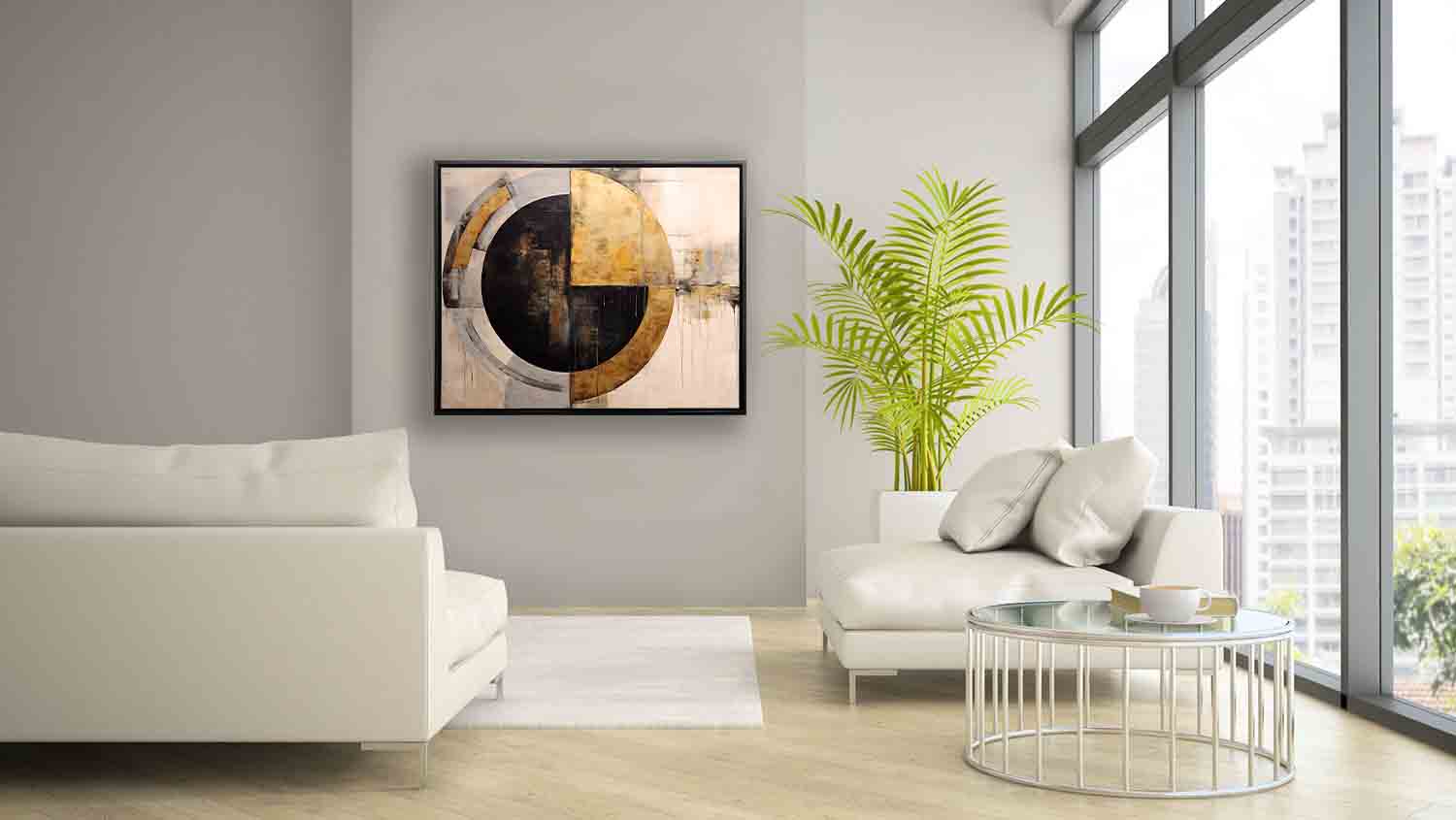Abstract Sun -Canvas print- Modern Art-Wall Art-DECOROLALA