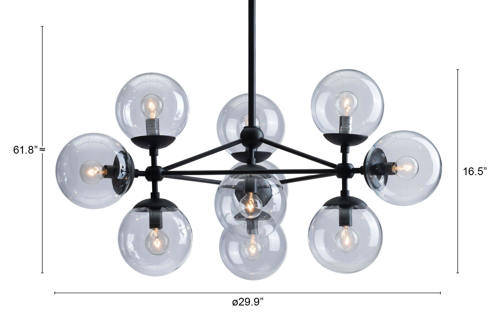 Abundant Ceiling Lamp Black-Chandeliers-DECOROLALA