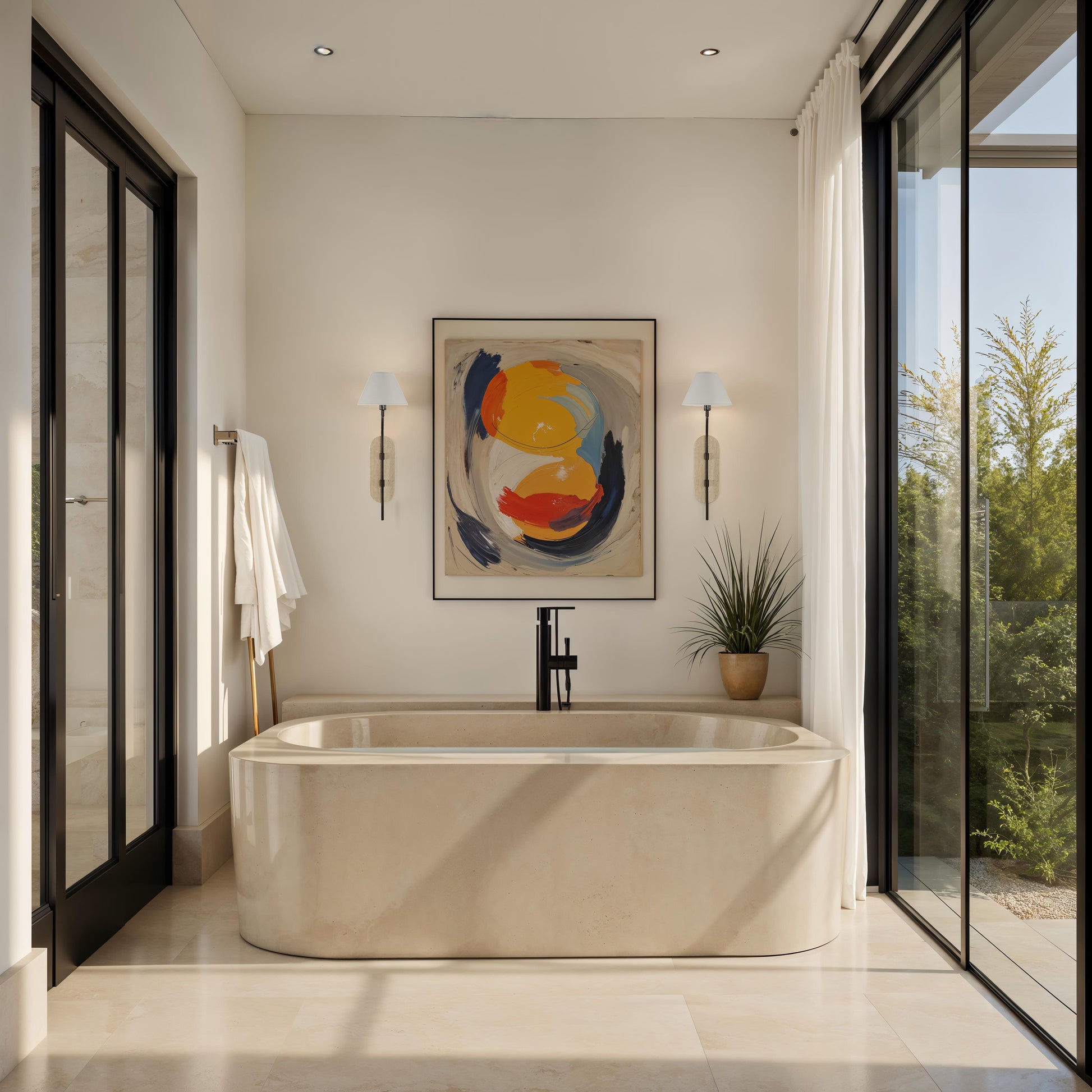 Acca 27.5" Height Wall Sconces, Dark Antique Bronze-Wall Sconce-DECOROLALA